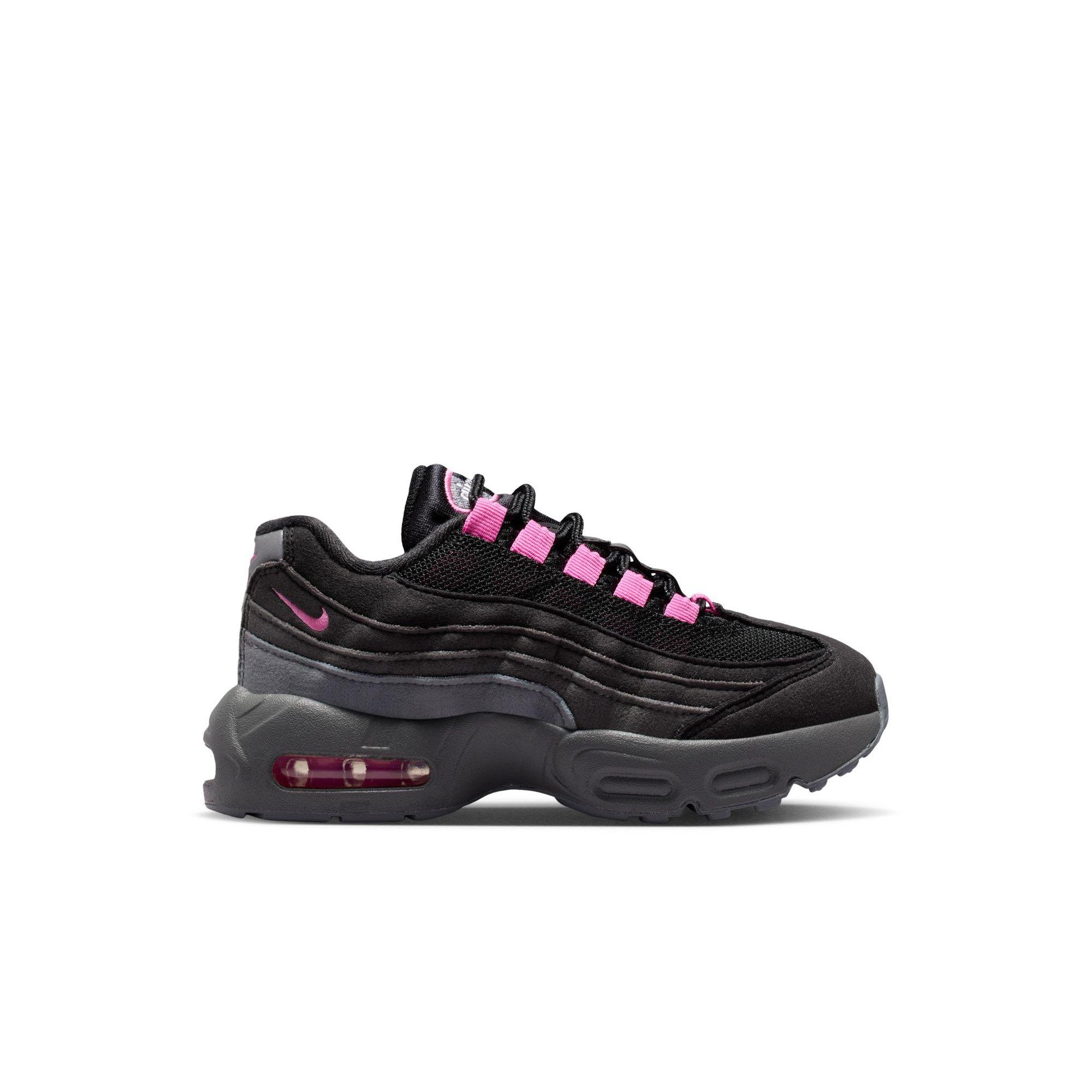 Nike Air Max 95 "Black/Playful Pink/Cool Grey/Iron Grey" Preschool Girls' Shoe - BLACK/PINK Thumbnail View 1