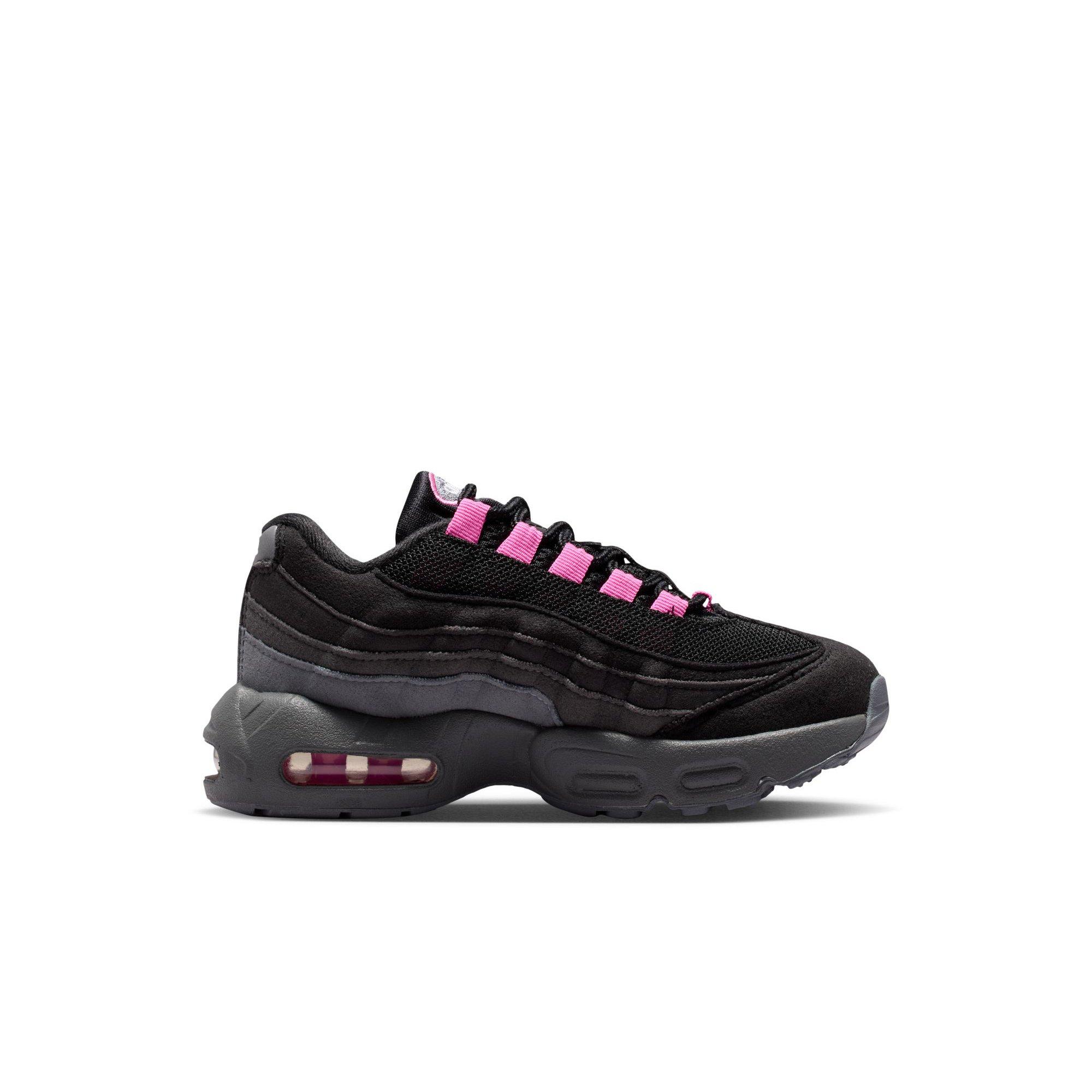Nike Air Max 95 "Black/Playful Pink/Cool Grey/Iron Grey" Preschool Girls' Shoe - BLACK/PINK Thumbnail View 2