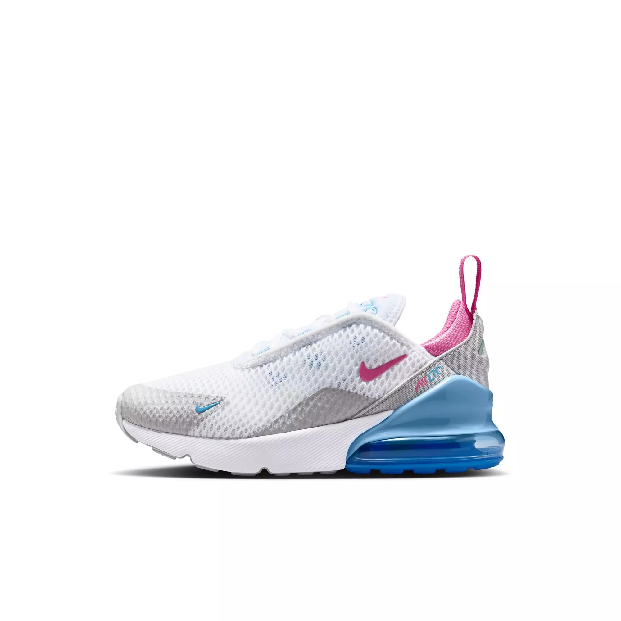 Nike Air Max 270 "White/Pinksicle/Football Blue" Preschool Boys' Shoe - WHITE/PINK/BLUE