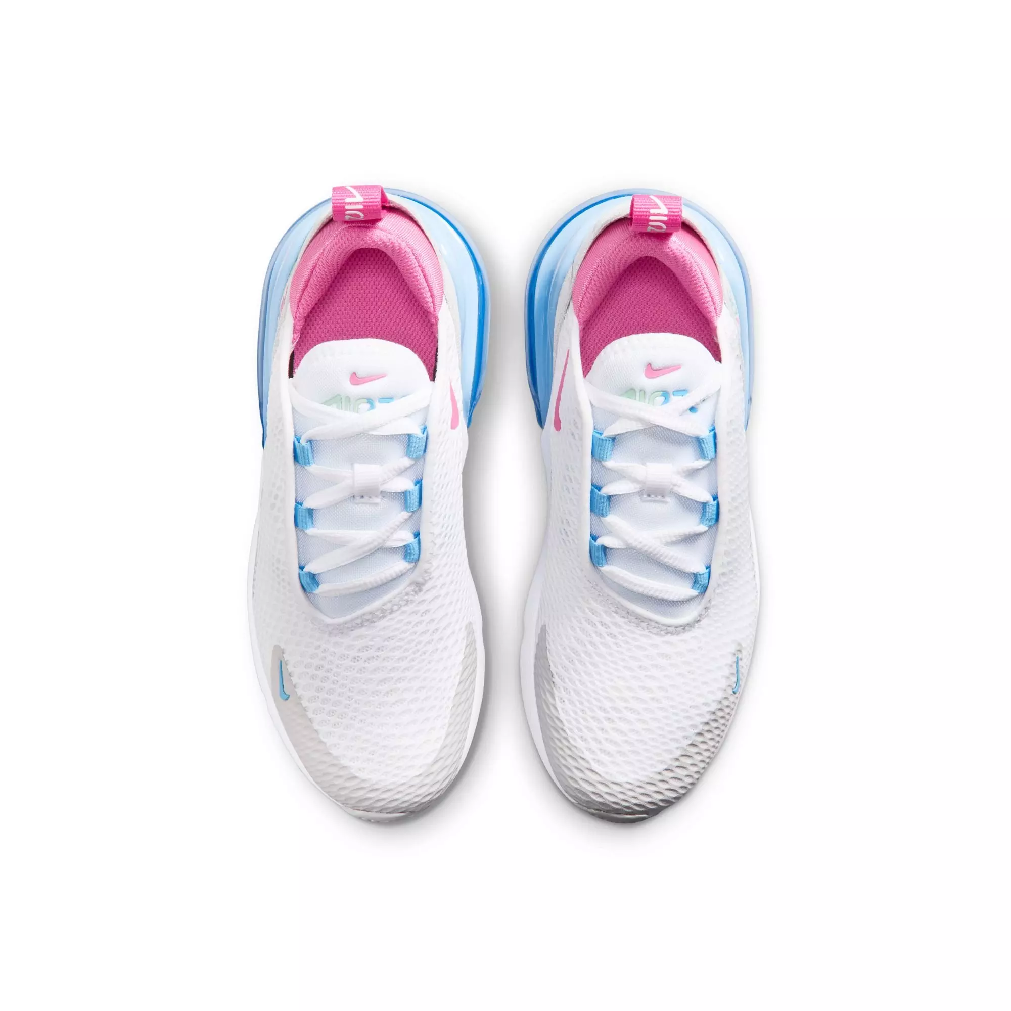 Nike Air Max 270 "White/Pinksicle/Football Blue" Preschool Boys' Shoe - WHITE/PINK/BLUE