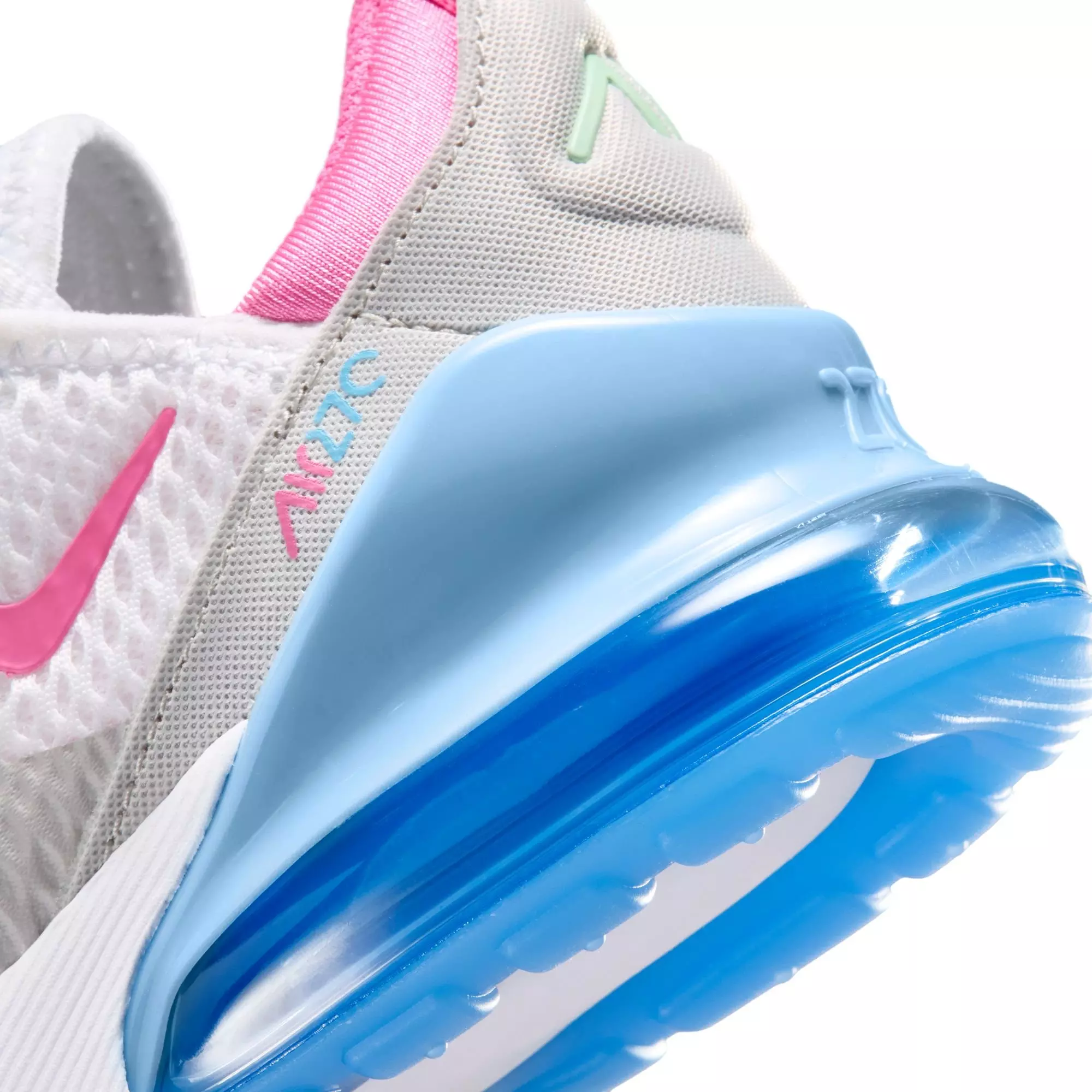 Nike Air Max 270 "White/Pinksicle/Football Blue" Preschool Boys' Shoe - WHITE/PINK/BLUE