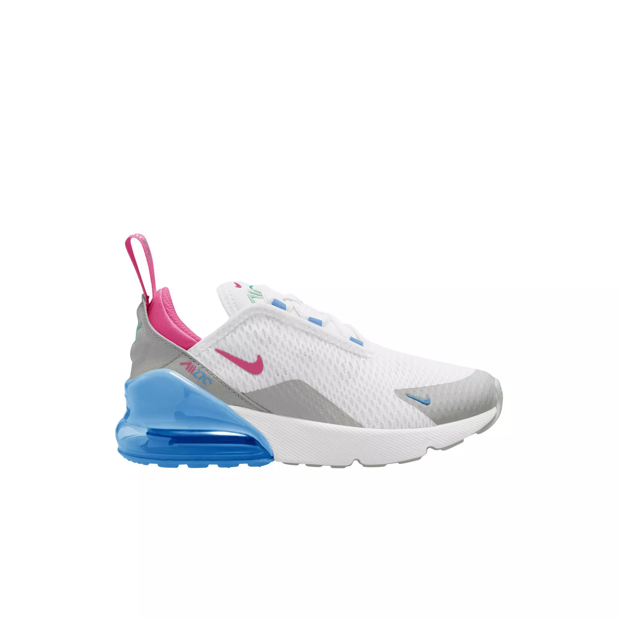 Nike Air Max 270 "White/Pinksicle/Football Blue" Preschool Girls' Shoe - WHITE/PINK/BLUE