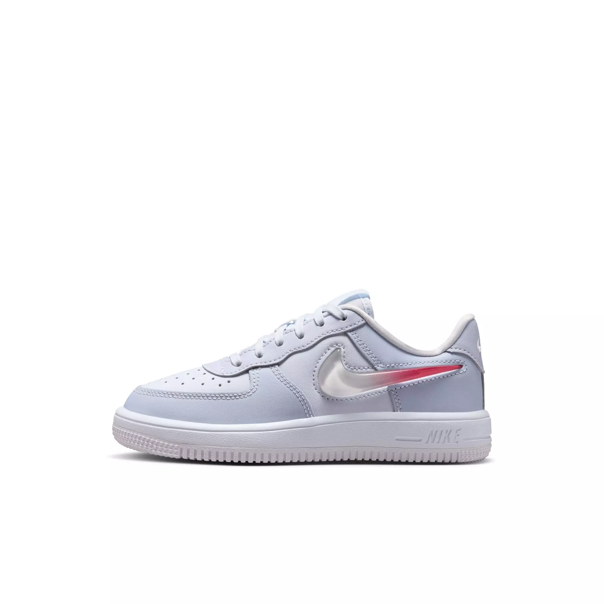 Nike Air Force 1 Low "Football Grey/Tropical Pink/Ghost/White" Preschool Girls' Shoe - GREY/PINK