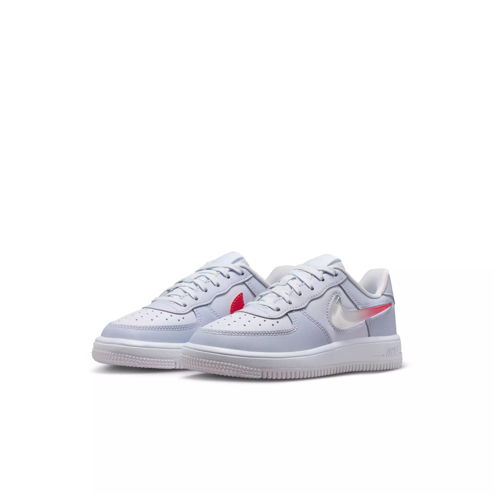 Nike Air Force 1 Low "Football Grey/Tropical Pink/Ghost/White" Preschool Girls' Shoe - GREY/PINK