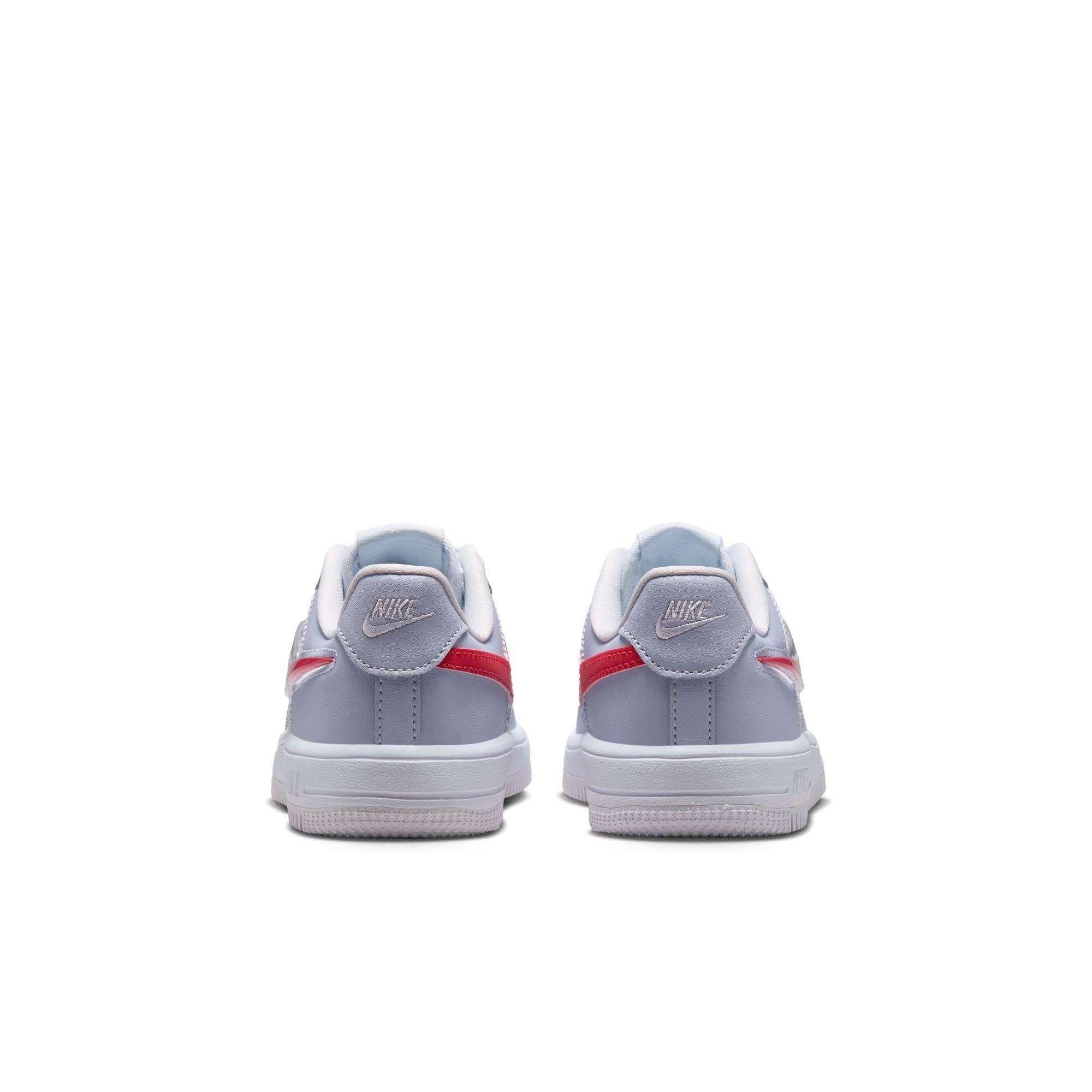 Nike Air Force 1 Low "Football Grey/Tropical Pink/Ghost/White" Preschool Girls' Shoe - GREY/PINK Thumbnail View 7