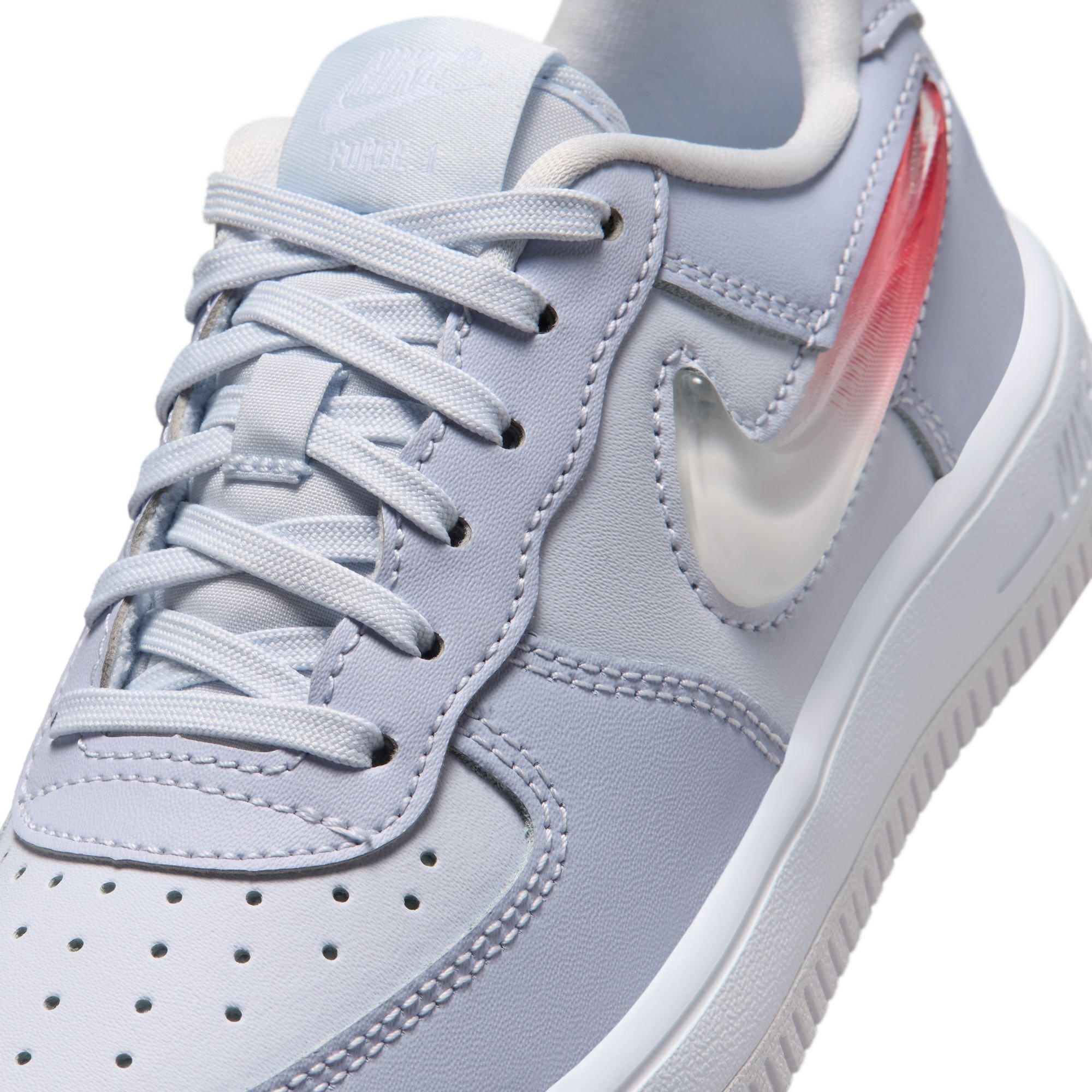 Nike Air Force 1 Low "Football Grey/Tropical Pink/Ghost/White" Preschool Girls' Shoe - GREY/PINK Thumbnail View 9