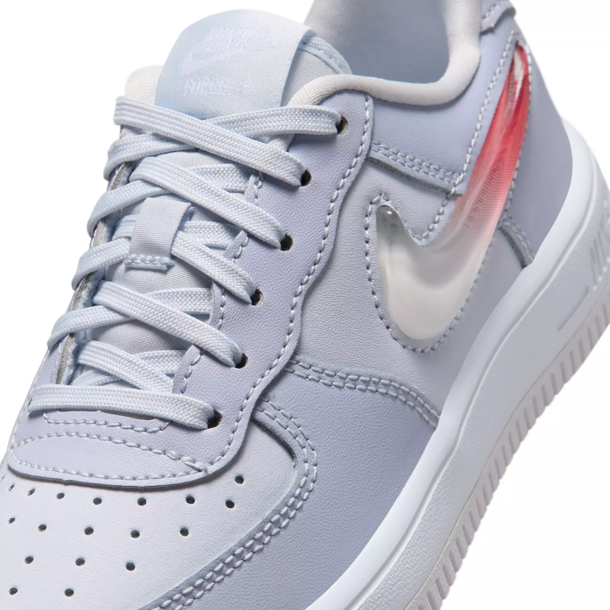 Nike Air Force 1 Low "Football Grey/Tropical Pink/Ghost/White" Preschool Girls' Shoe - GREY/PINK