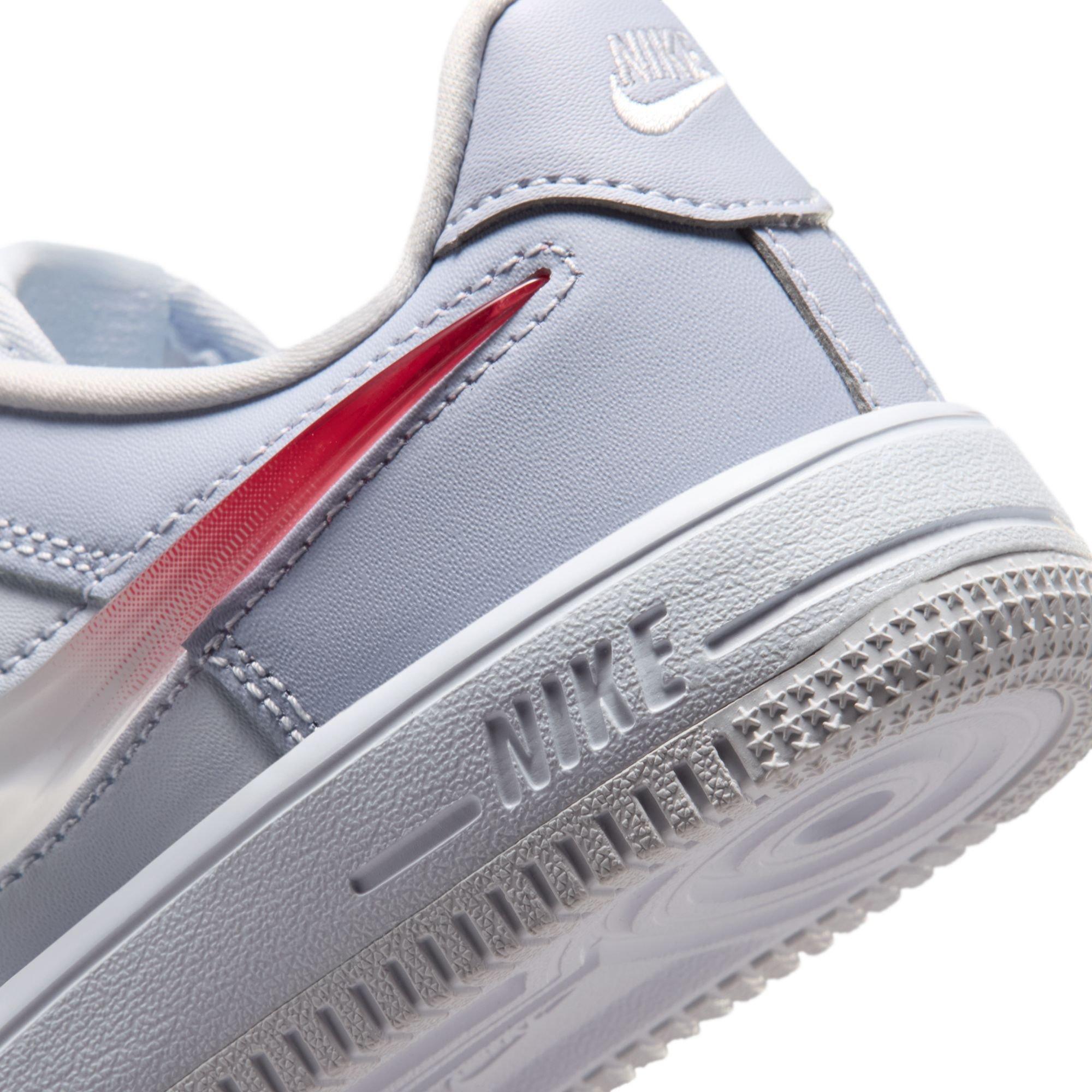 Nike Air Force 1 Low "Football Grey/Tropical Pink/Ghost/White" Preschool Girls' Shoe - GREY/PINK Thumbnail View 10