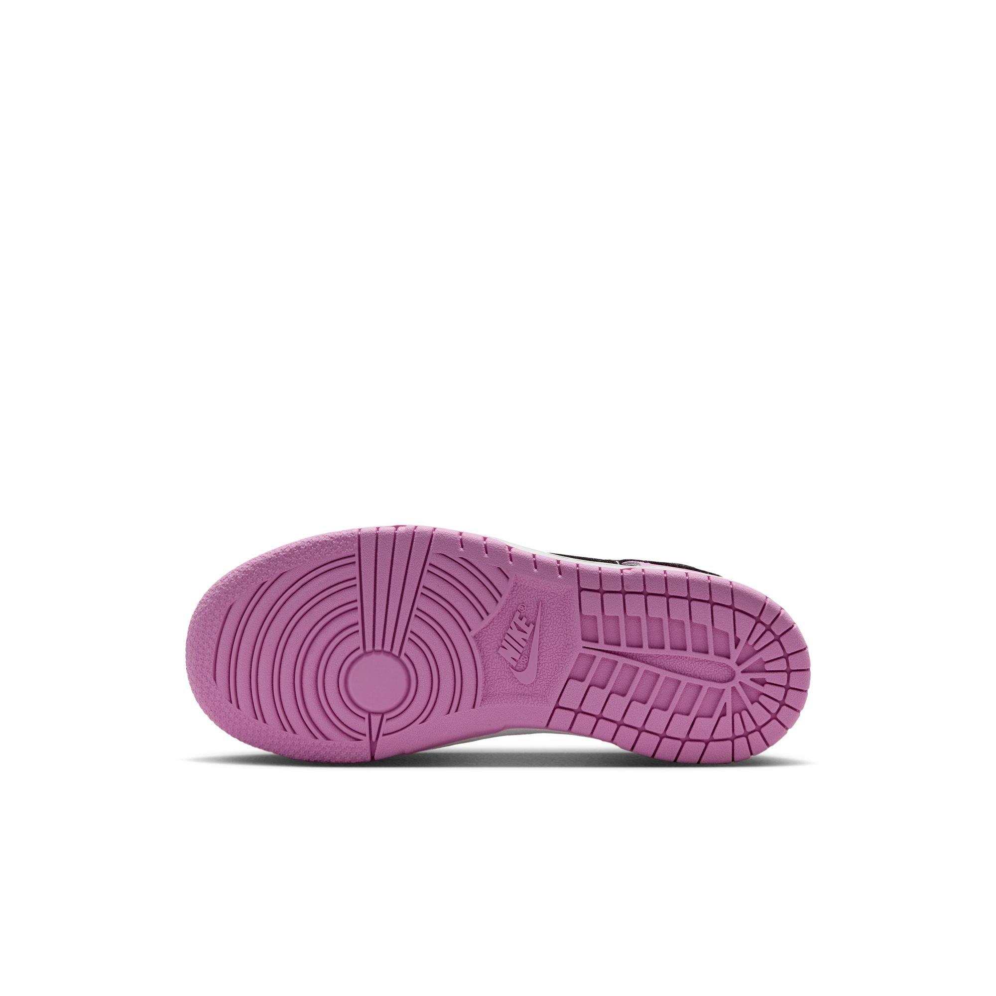 Nike Dunk Low "Off White/Black/Lt Magenta" Preschool Girls' Shoe - BLACK/PURPLE Thumbnail View 8