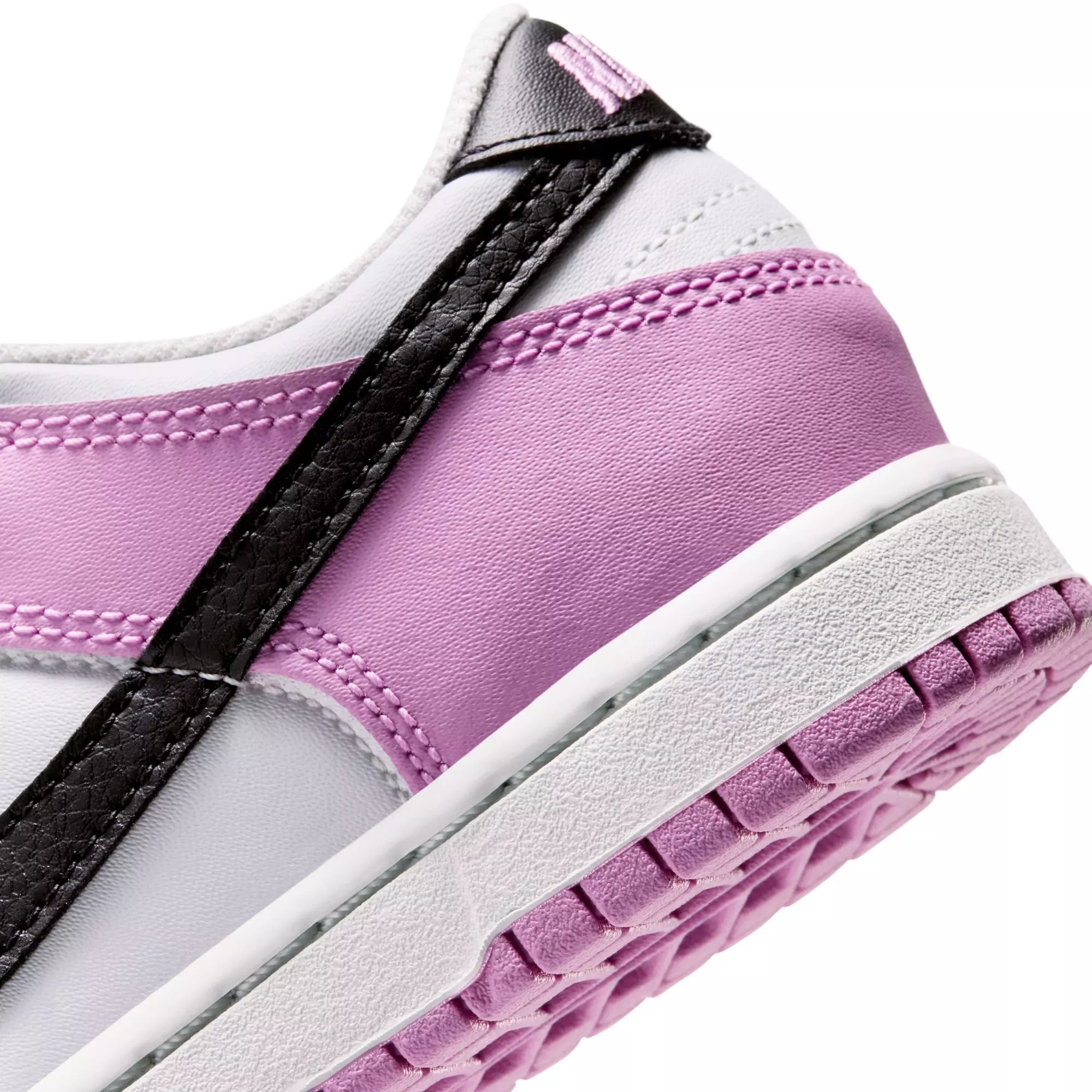 Nike Dunk Low "Off White/Black/Lt Magenta" Preschool Girls' Shoe - BLACK/PURPLE
