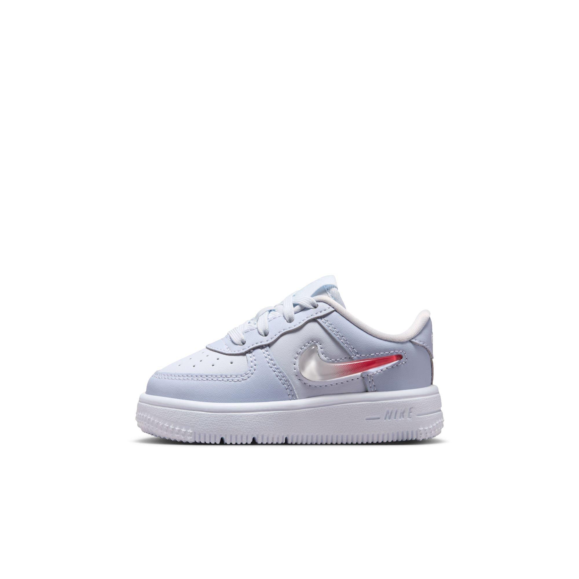 Nike Air Force 1 "Football Grey/Tropical Pink/Ghost/White" Toddler Girls' Shoe - GREY/PINK Thumbnail View 3