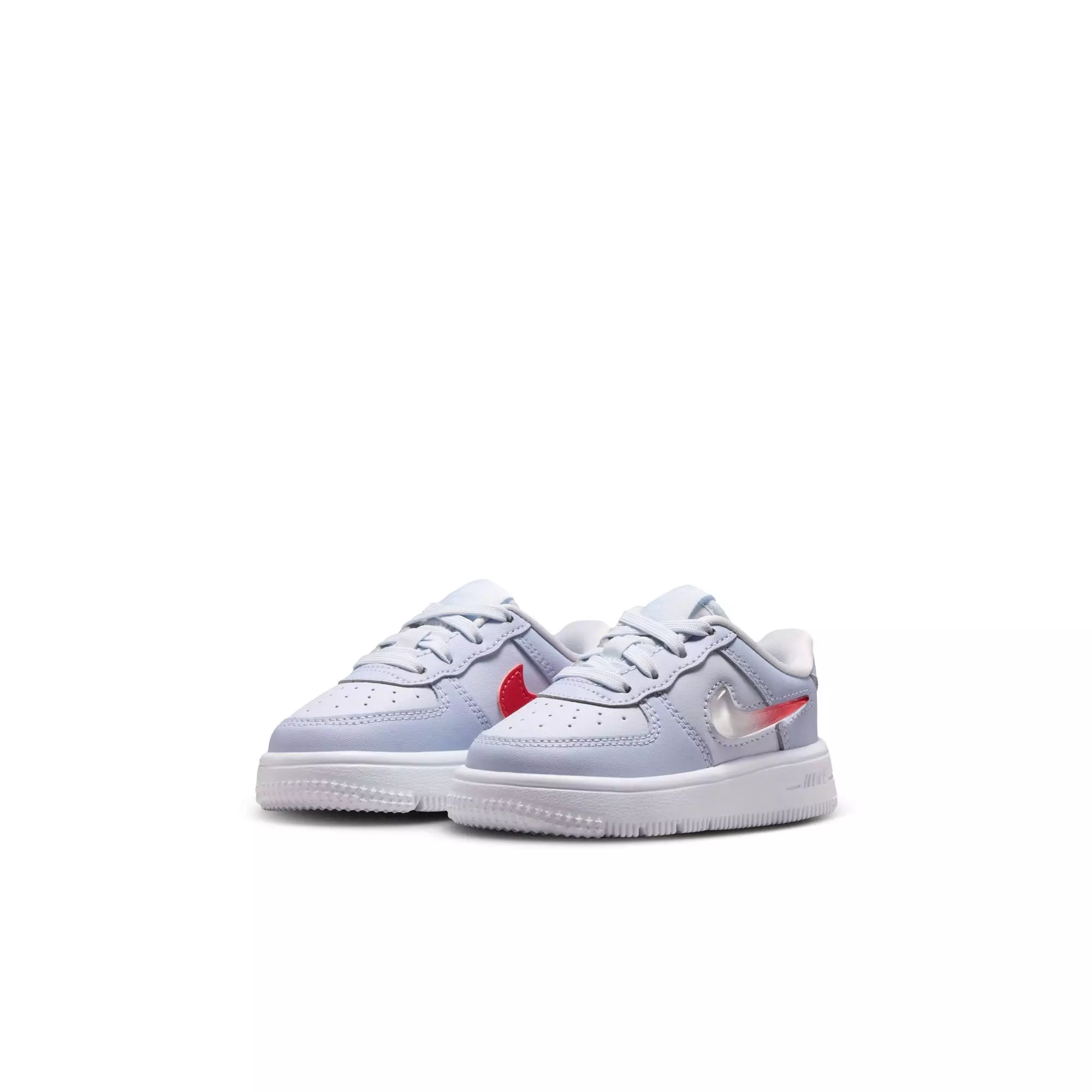 Nike Air Force 1 "Football Grey/Tropical Pink/Ghost/White" Toddler Girls' Shoe - GREY/PINK