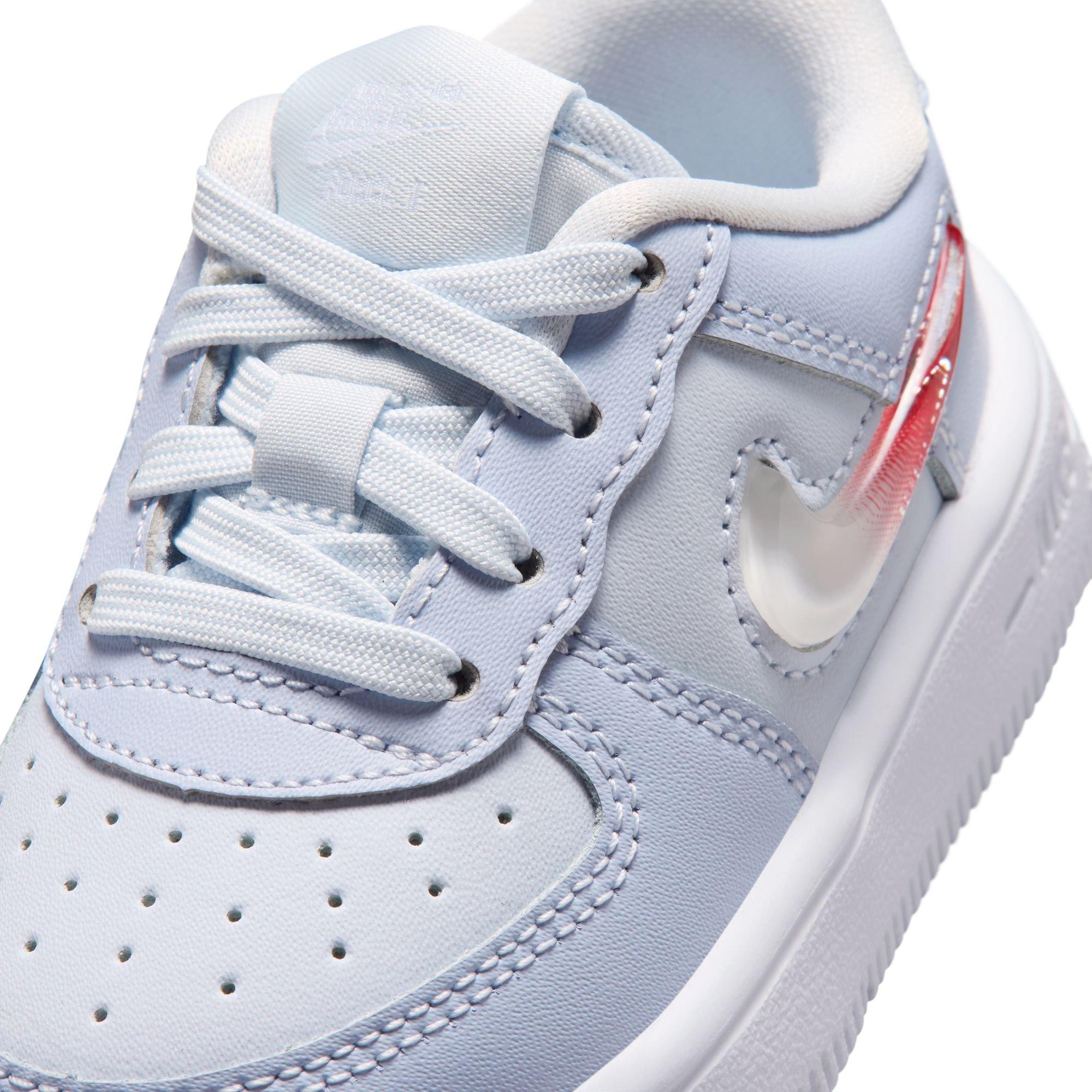 Nike Air Force 1 "Football Grey/Tropical Pink/Ghost/White" Toddler Girls' Shoe - GREY/PINK Thumbnail View 9