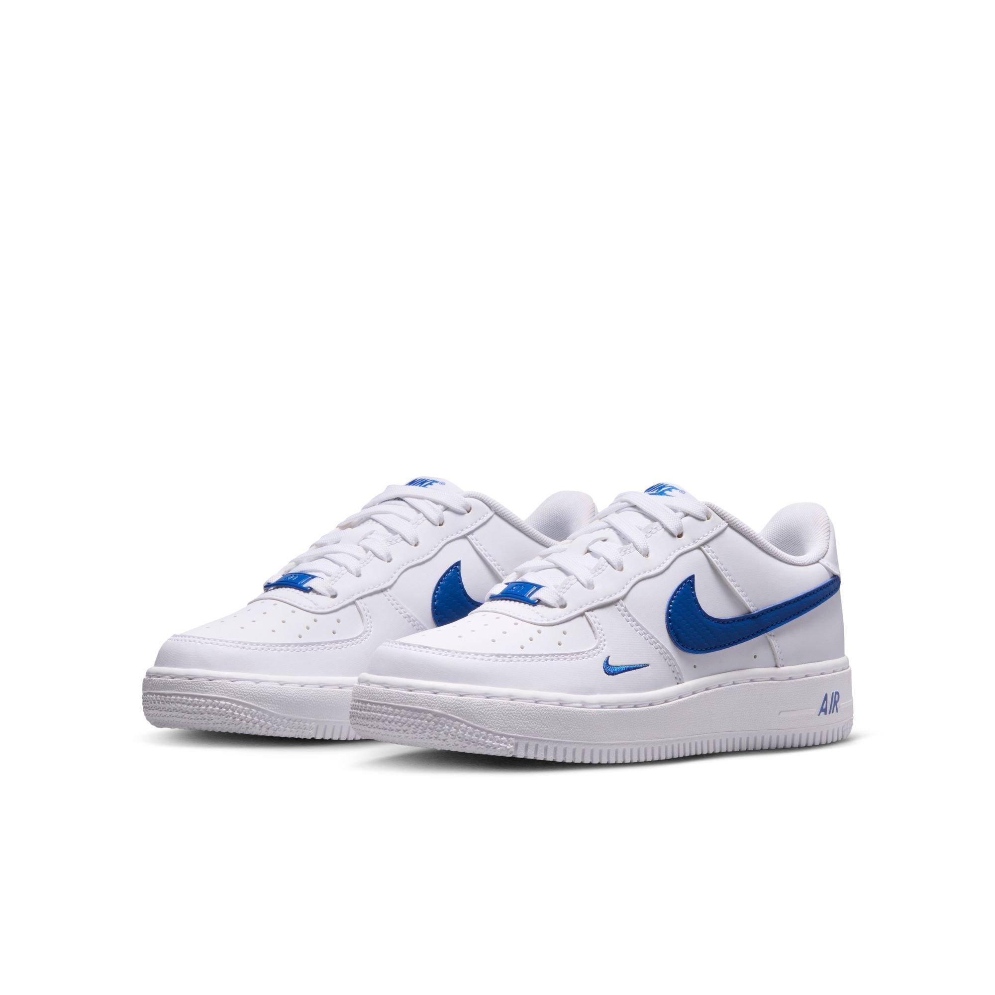 Nike Air Force 1 Tech Essential "White/Game Royal" Grade School Boys' Shoe - WHITE/ROYAL Thumbnail View 5