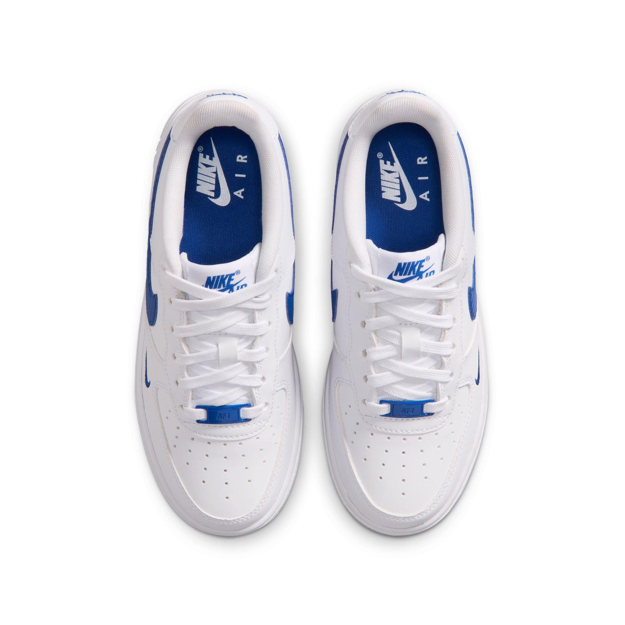 Nike Air Force 1 Tech Essential "White/Game Royal" Grade School Boys' Shoe - WHITE/ROYAL Thumbnail View 6