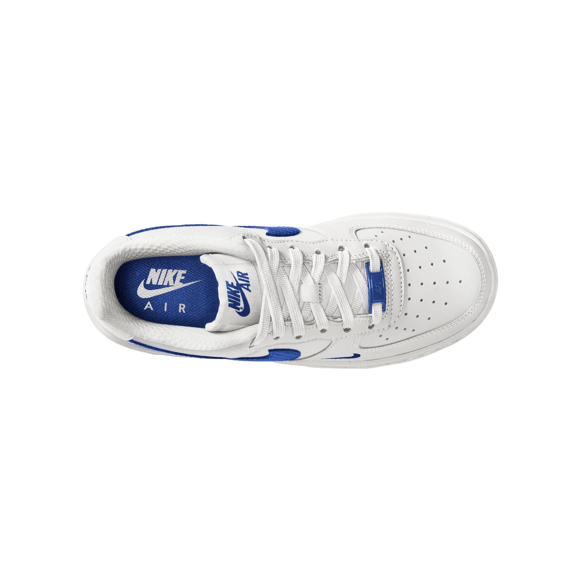 Nike Air Force 1 Tech Essential "White/Game Royal" Grade School Boys' Shoe - WHITE/ROYAL Thumbnail View 8
