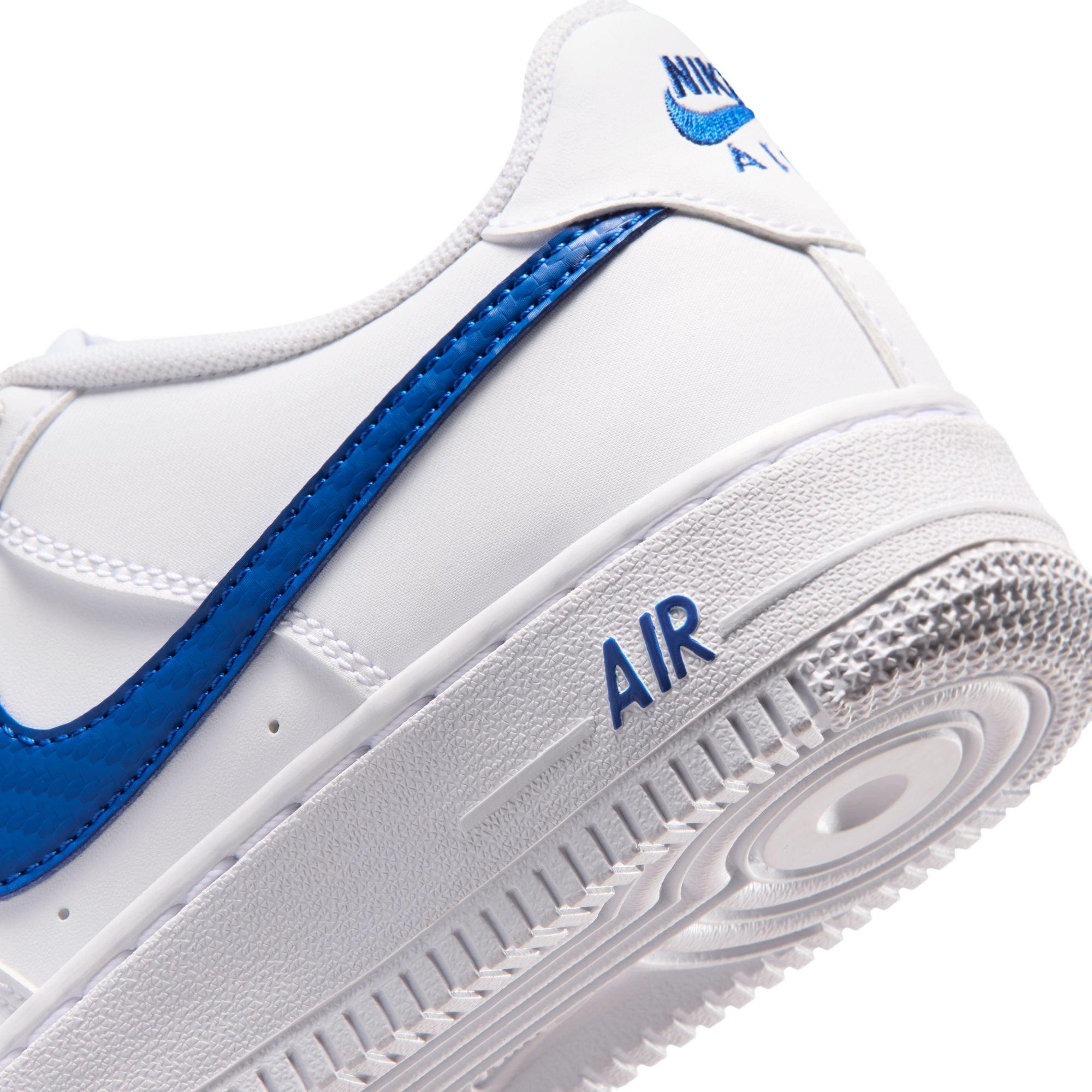 Nike Air Force 1 Tech Essential "White/Game Royal" Grade School Boys' Shoe - WHITE/ROYAL Thumbnail View 11