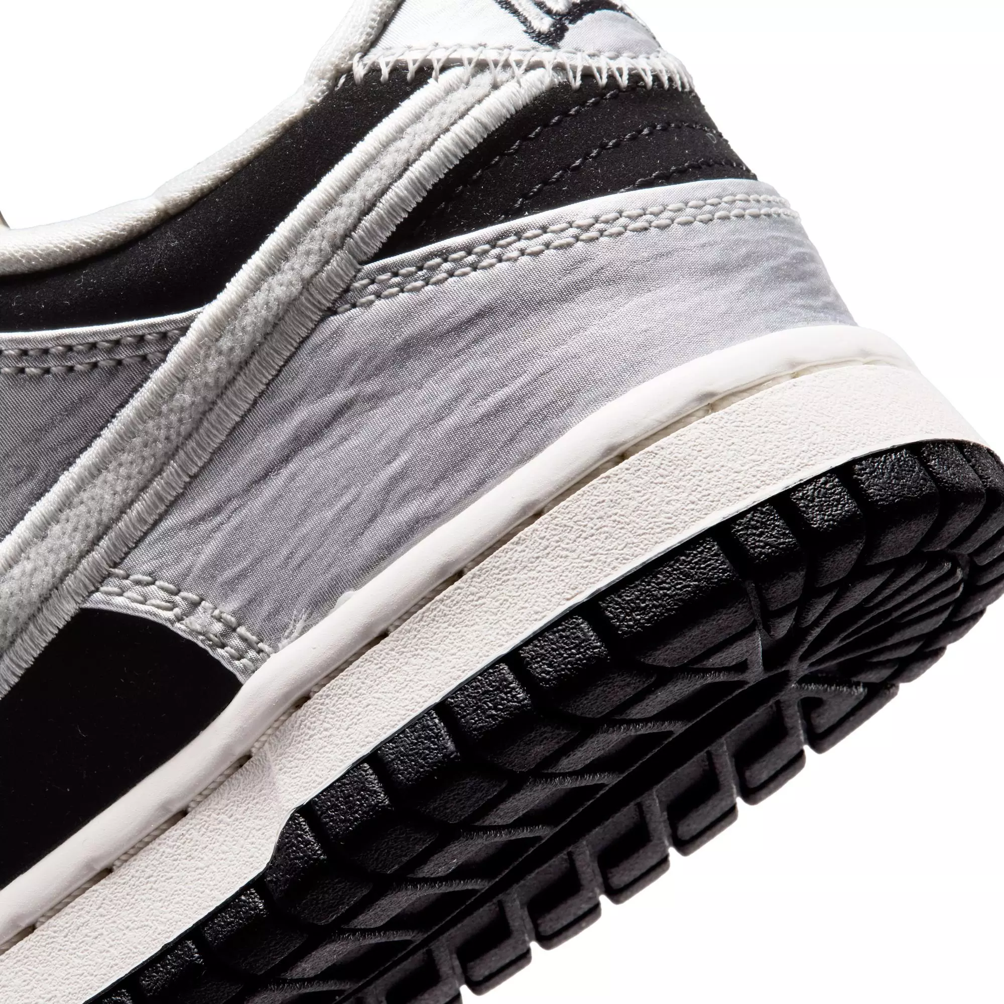 Nike Dunk Low LV8 "Metallic Silver/Black" Grade School Boys' Shoe - BLACK/SILVER