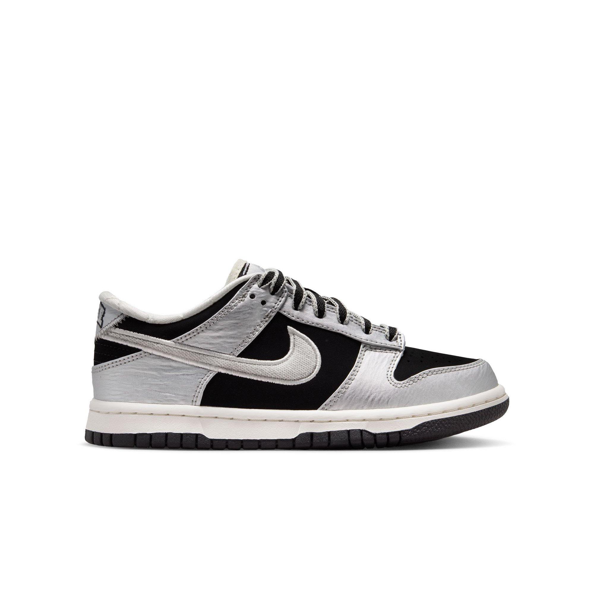 Nike Dunk Low LV8 Grade School Boys' "Metallic Silver/Black" Shoe