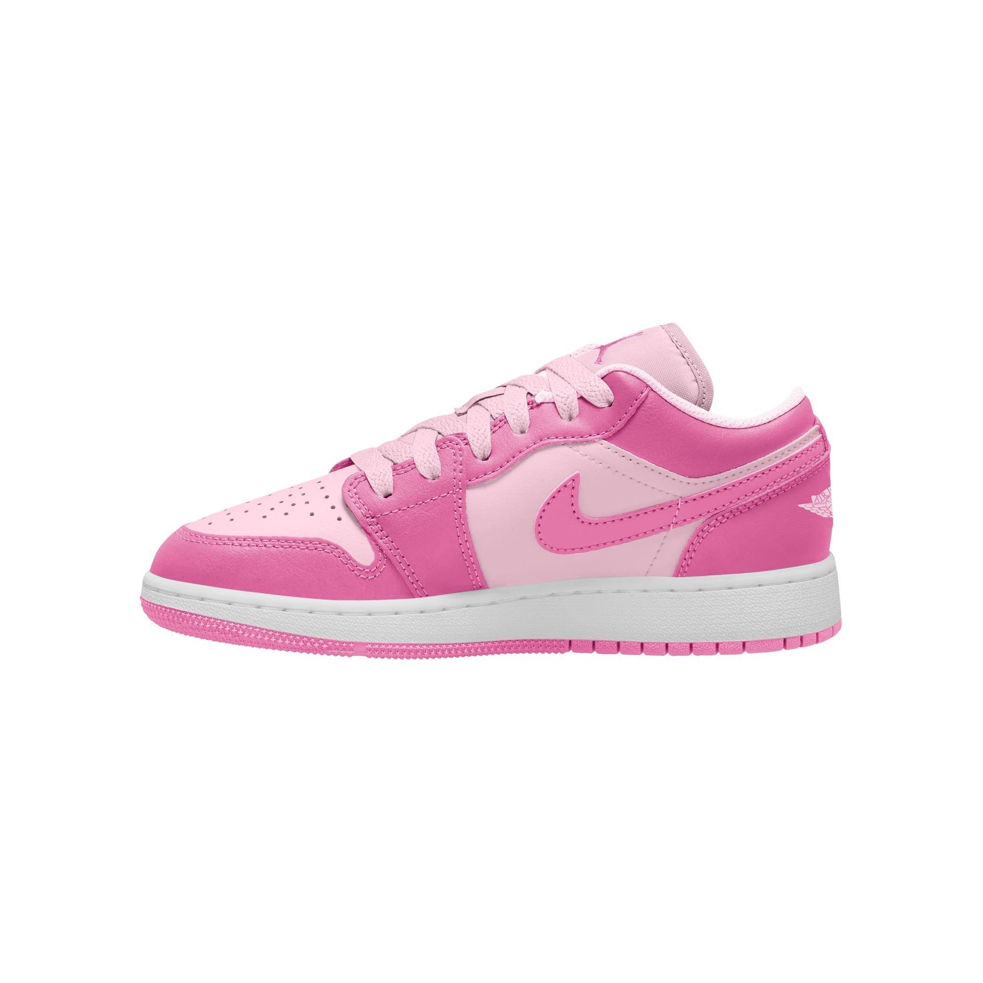 Jordan 1 Low "China Rose/Pink Foam/White" Grade School Girls' Shoe - PINK Thumbnail View 4