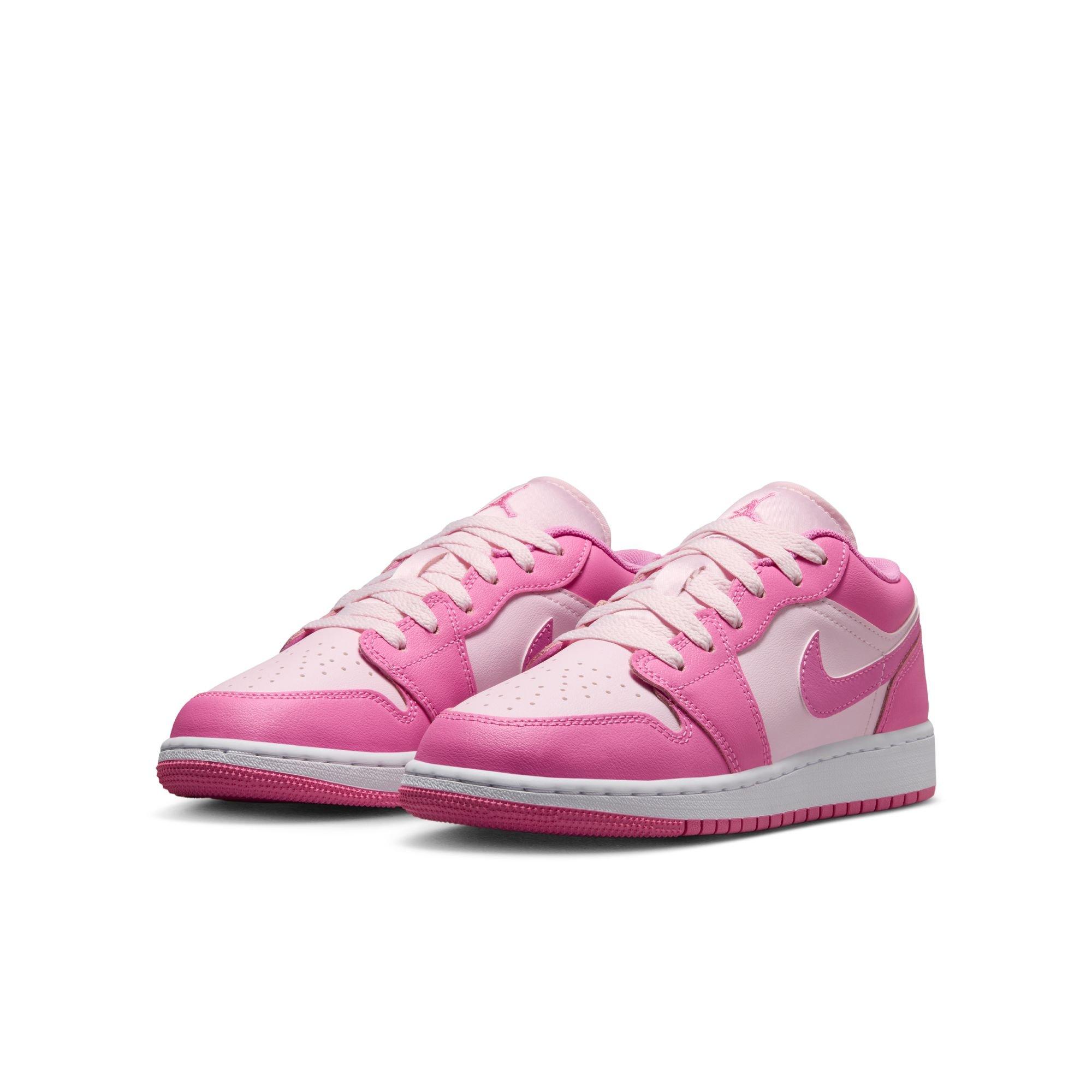 Jordan 1 Low "China Rose/Pink Foam/White" Grade School Girls' Shoe - PINK Thumbnail View 5