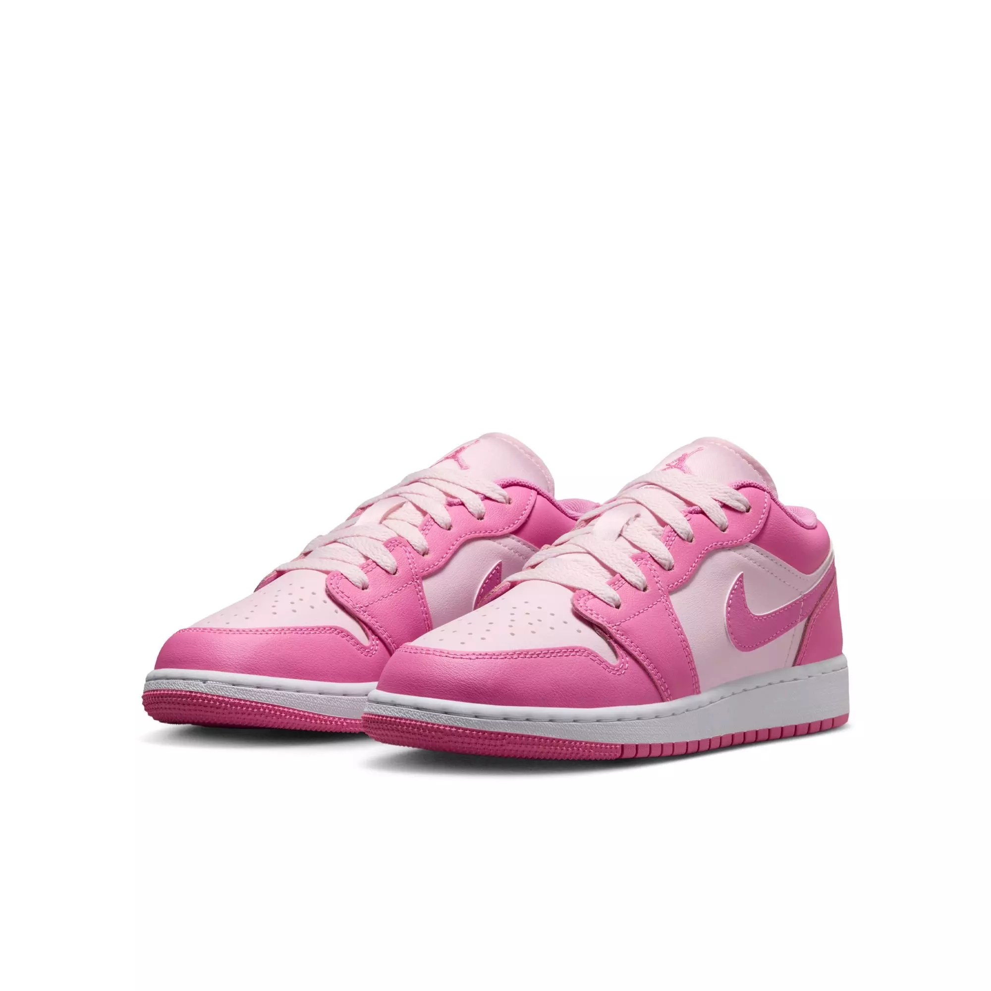 Jordan 1 Low "China Rose/Pink Foam/White" Grade School Girls' Shoe - PINK