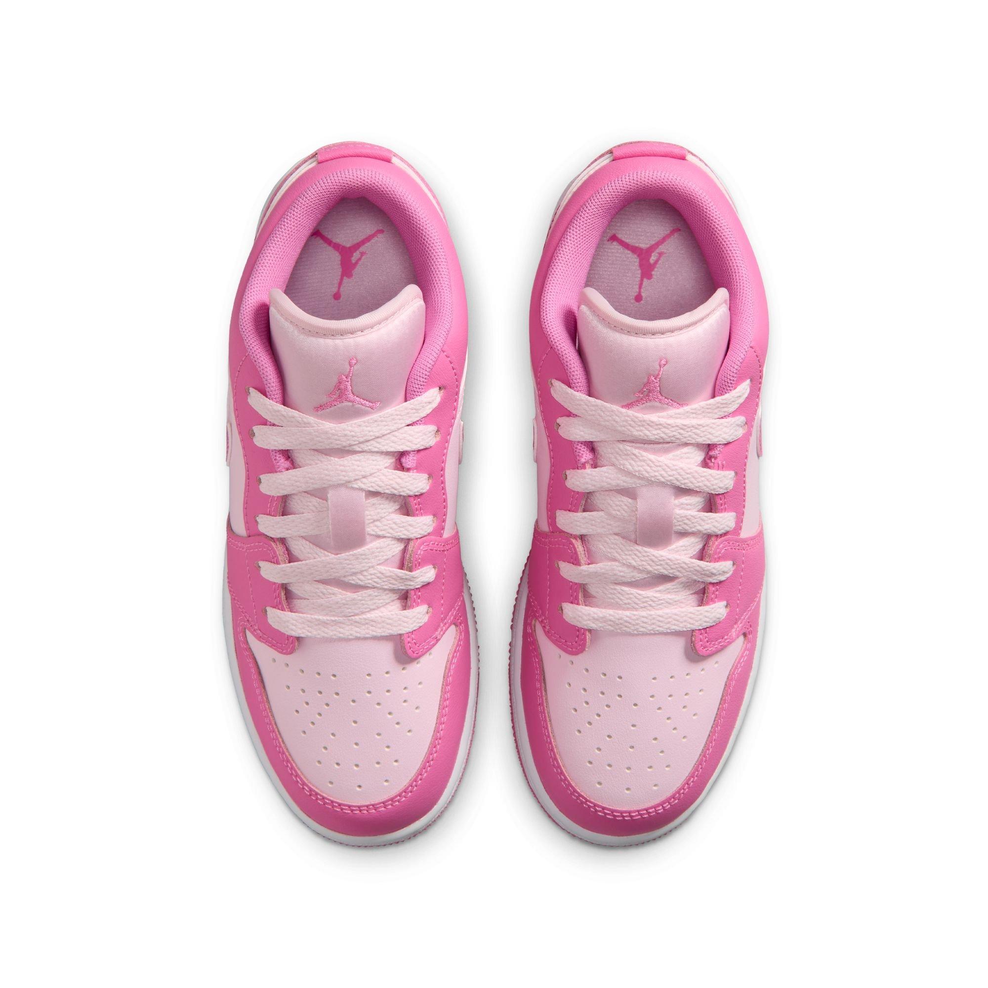 Jordan 1 Low "China Rose/Pink Foam/White" Grade School Girls' Shoe - PINK Thumbnail View 6