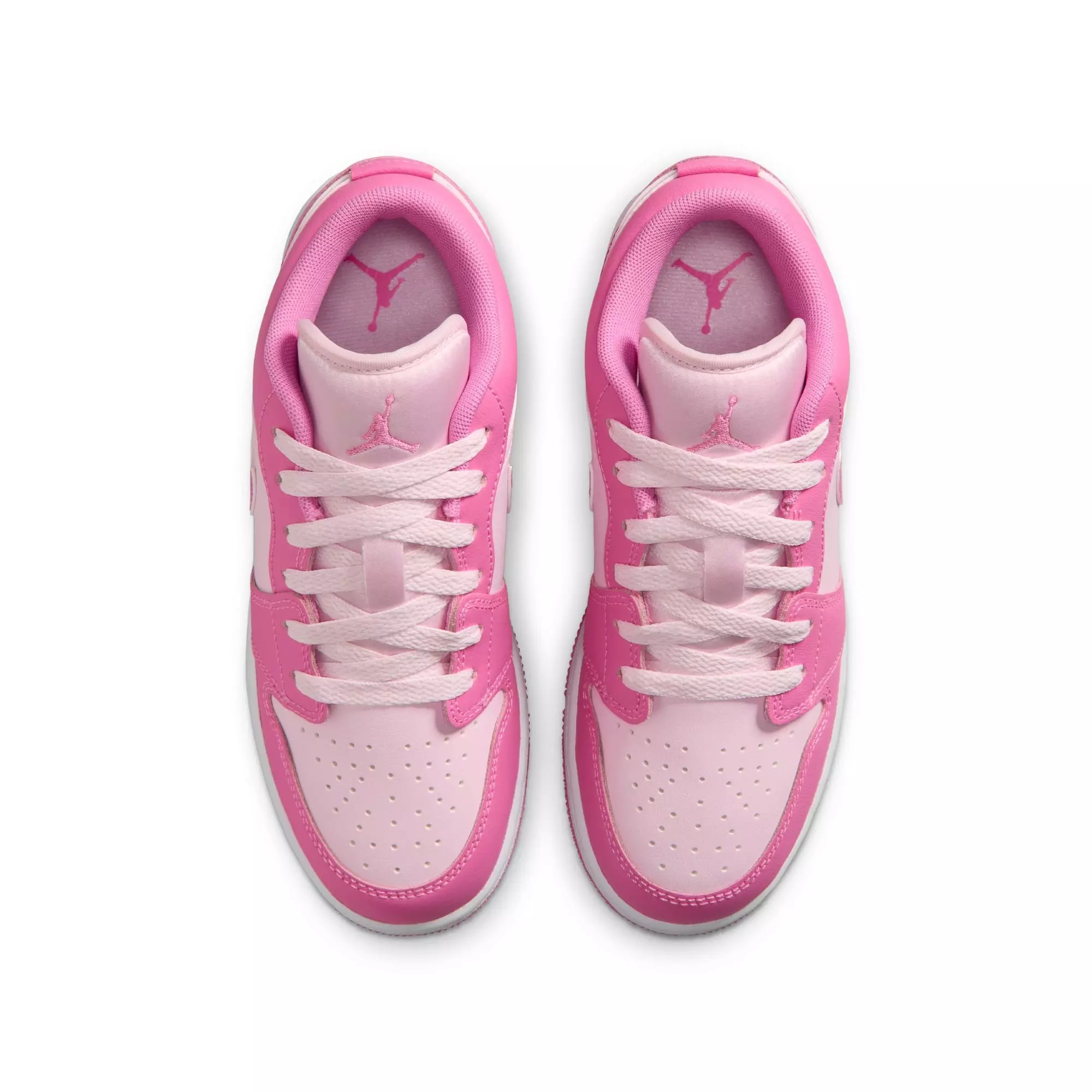 Jordan 1 Low "China Rose/Pink Foam/White" Grade School Girls' Shoe - PINK