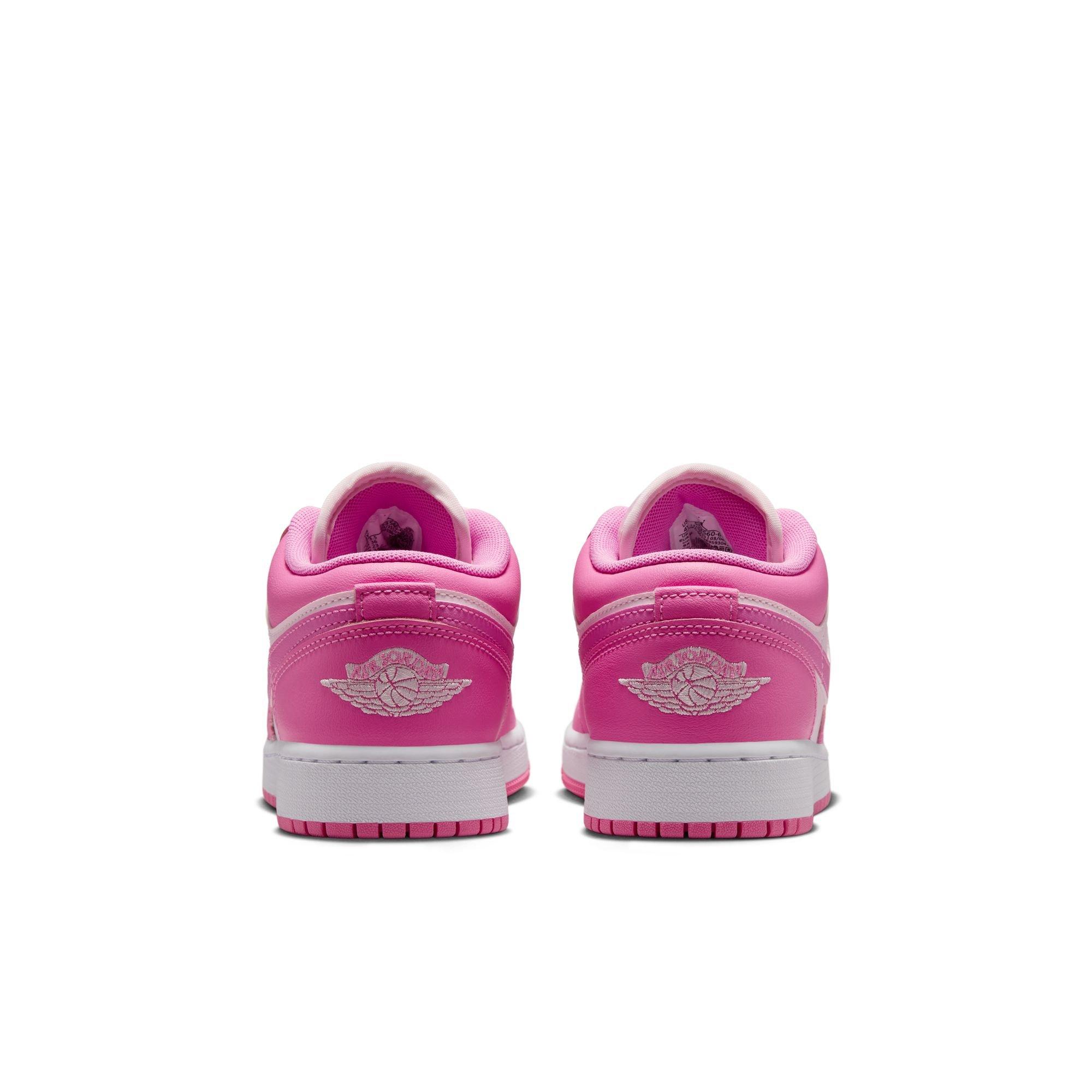 Jordan 1 Low "China Rose/Pink Foam/White" Grade School Girls' Shoe - PINK Thumbnail View 7