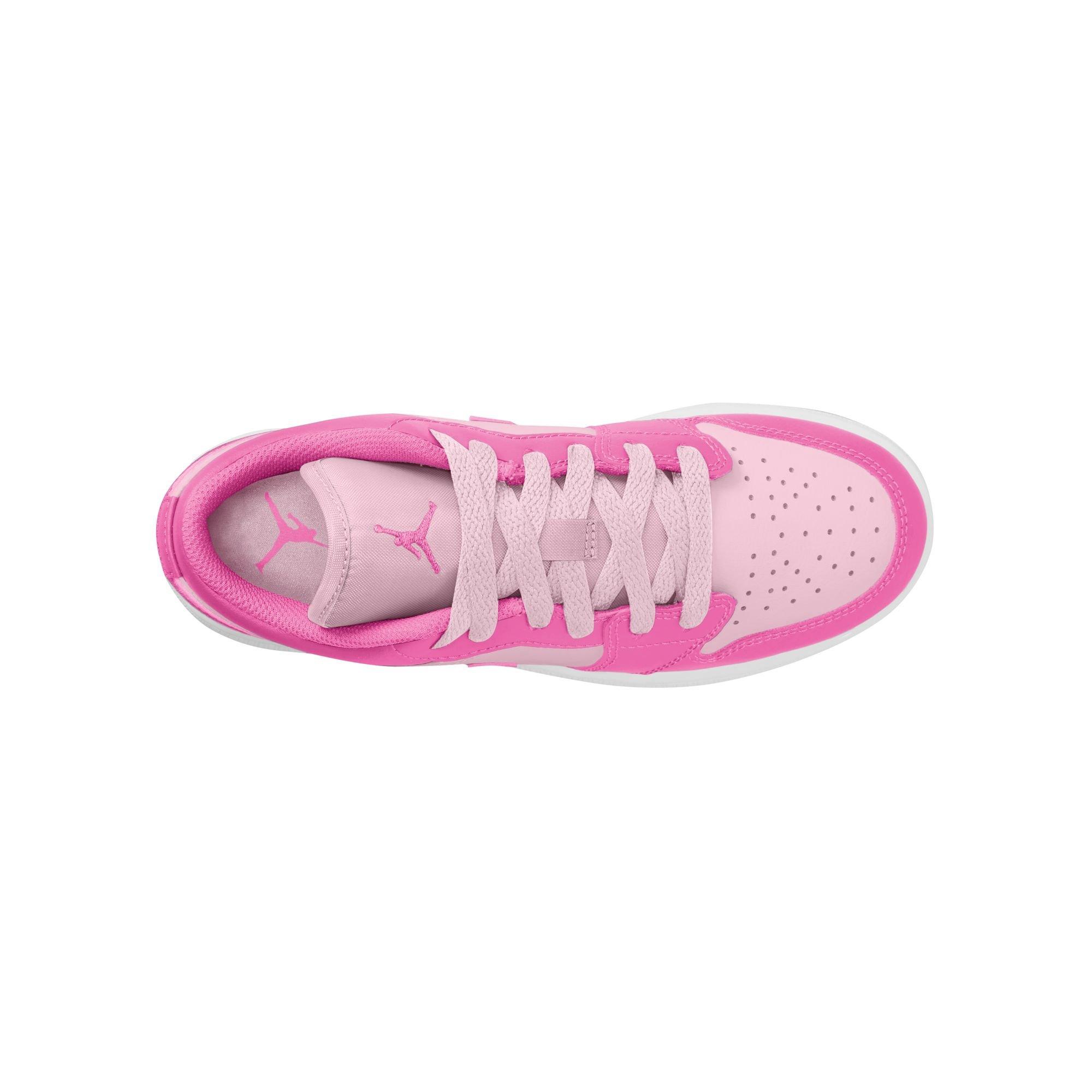 Jordan 1 Low "China Rose/Pink Foam/White" Grade School Girls' Shoe - PINK Thumbnail View 8