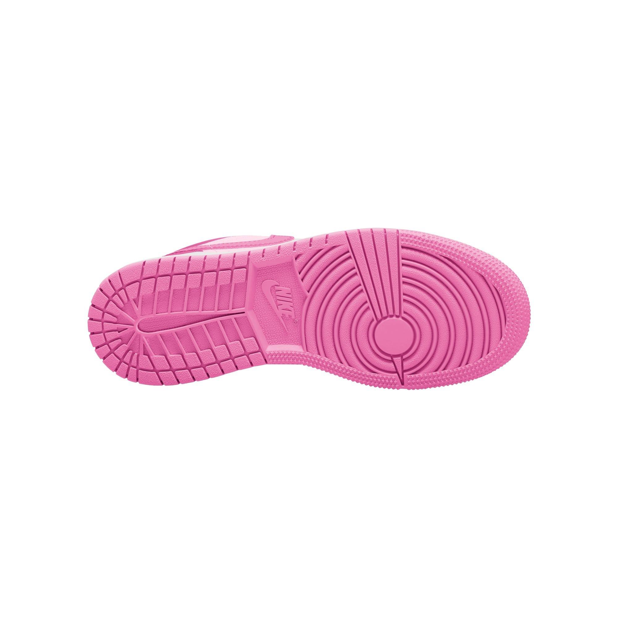 Jordan 1 Low "China Rose/Pink Foam/White" Grade School Girls' Shoe - PINK Thumbnail View 9