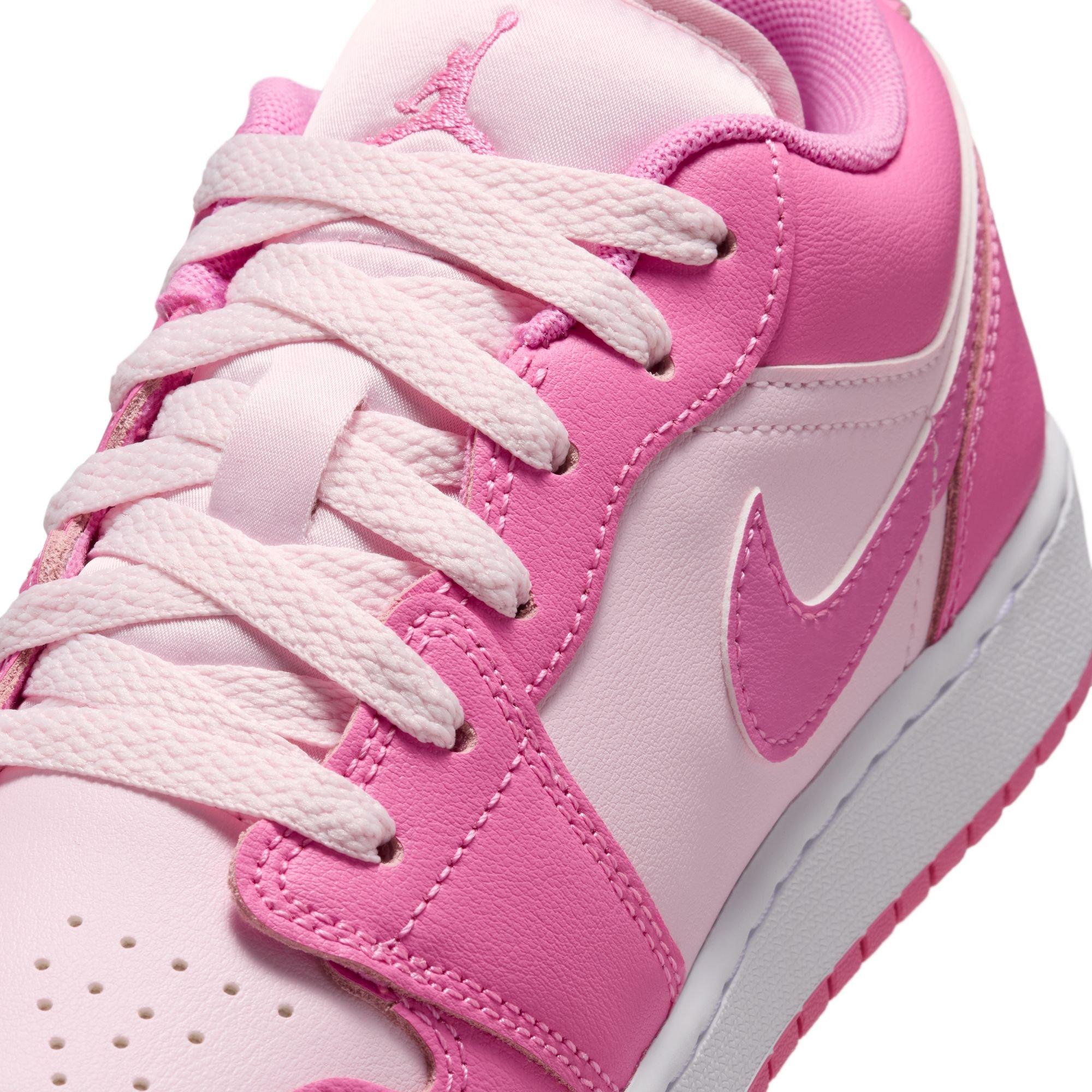 Jordan 1 Low "China Rose/Pink Foam/White" Grade School Girls' Shoe - PINK Thumbnail View 10