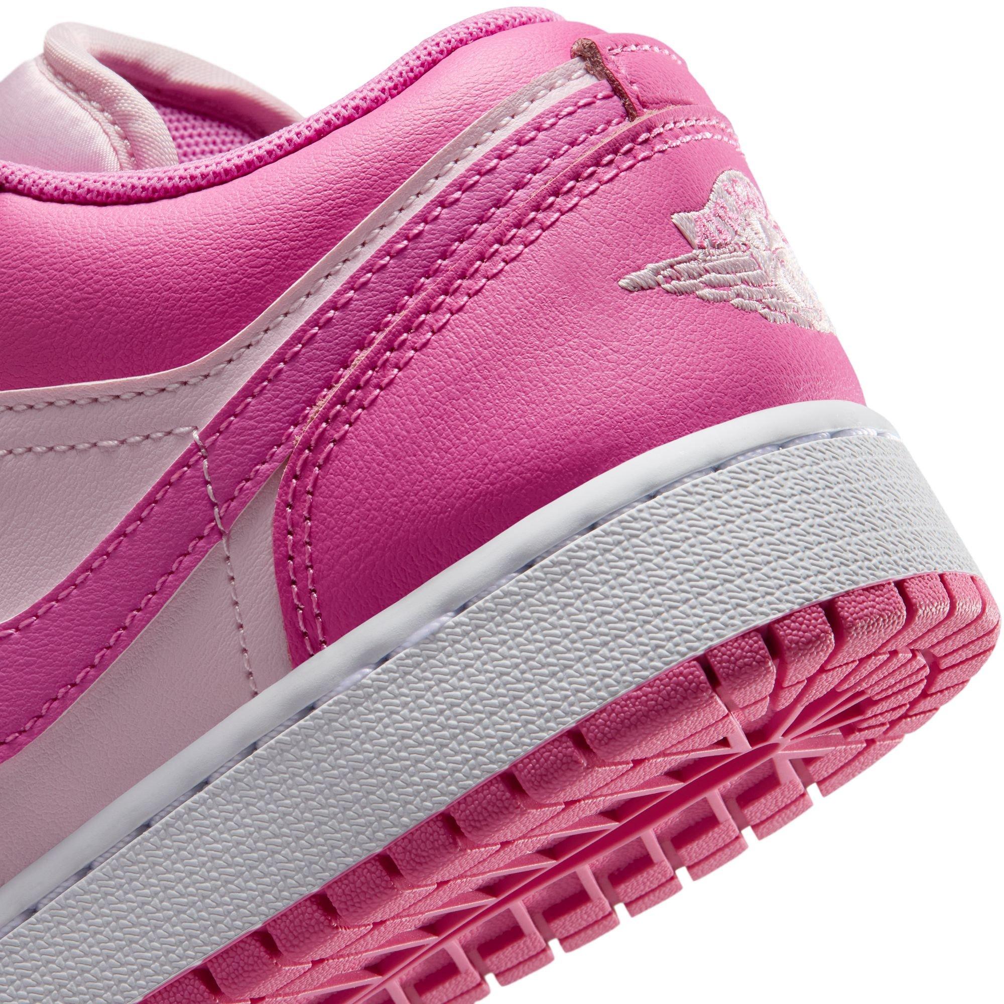 Jordan 1 Low "China Rose/Pink Foam/White" Grade School Girls' Shoe - PINK Thumbnail View 11