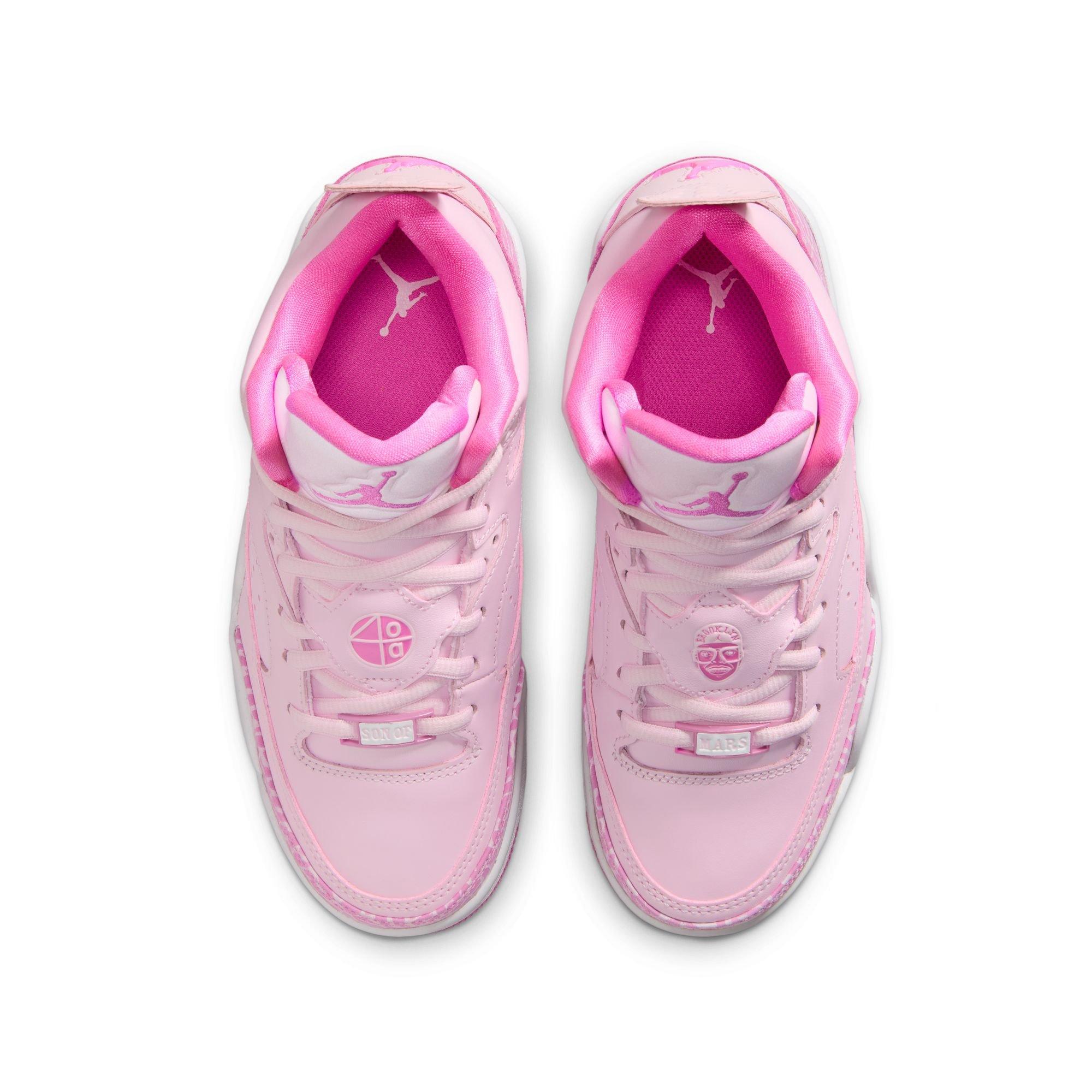 Jordan Son of Mars Low "Pink Foam/China Rose/White" Grade School Girls' Shoe - PINK Thumbnail View 6