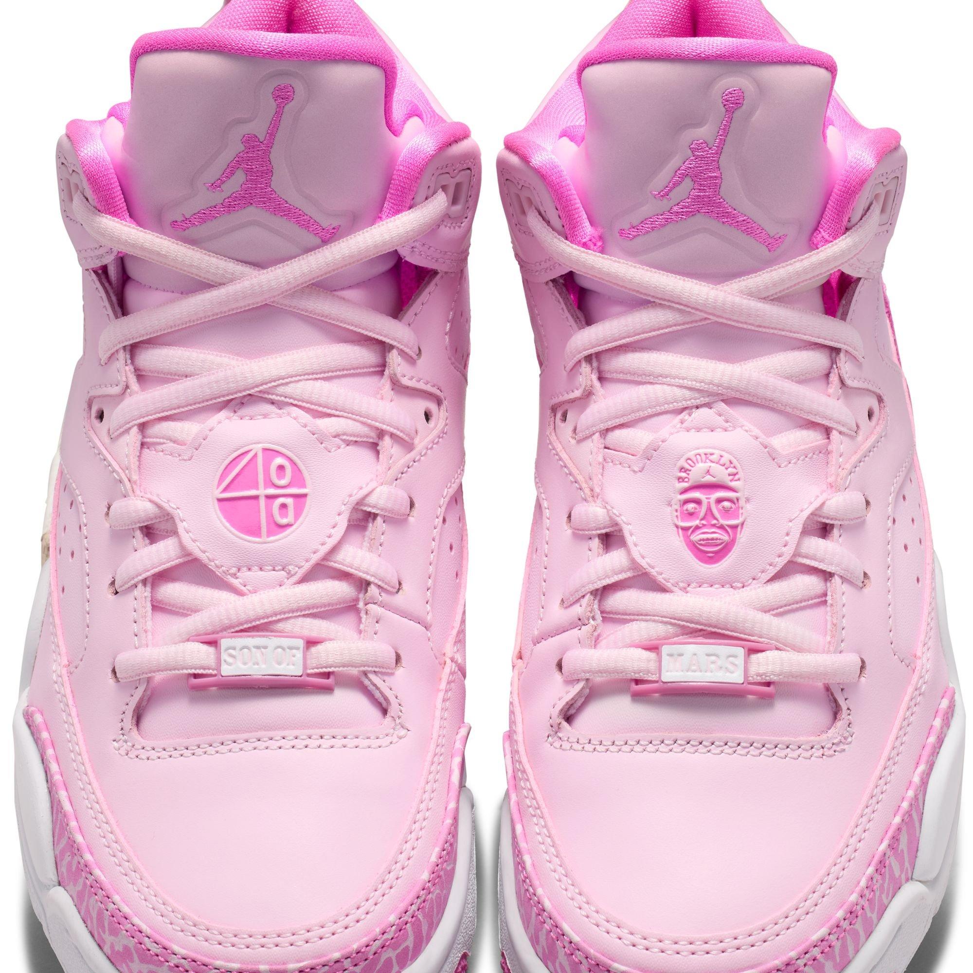 Jordan Son of Mars Low "Pink Foam/China Rose/White" Grade School Girls' Shoe - PINK Thumbnail View 8