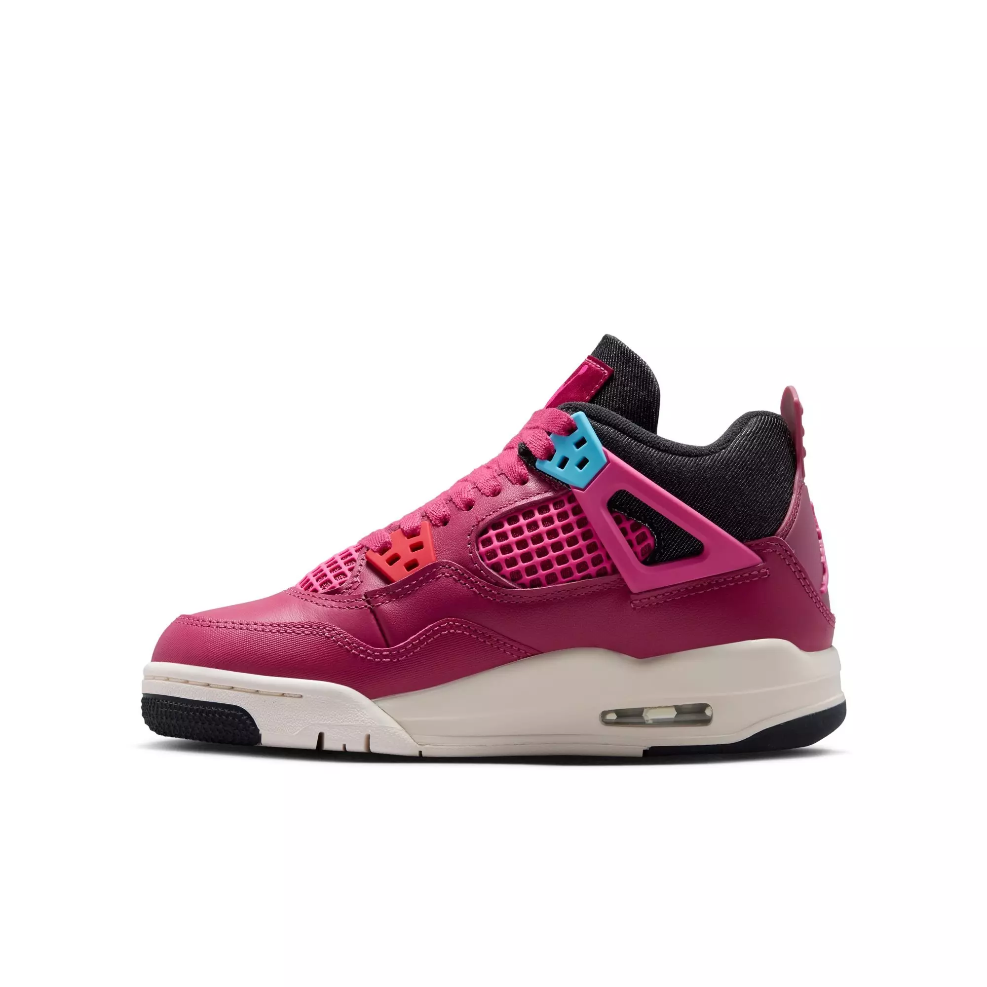 Jordan 4 Retro "She's A Star" Grade School Girls' Shoe - SWEET BEET/DESERT PINK/OFF NOIR/CHALK