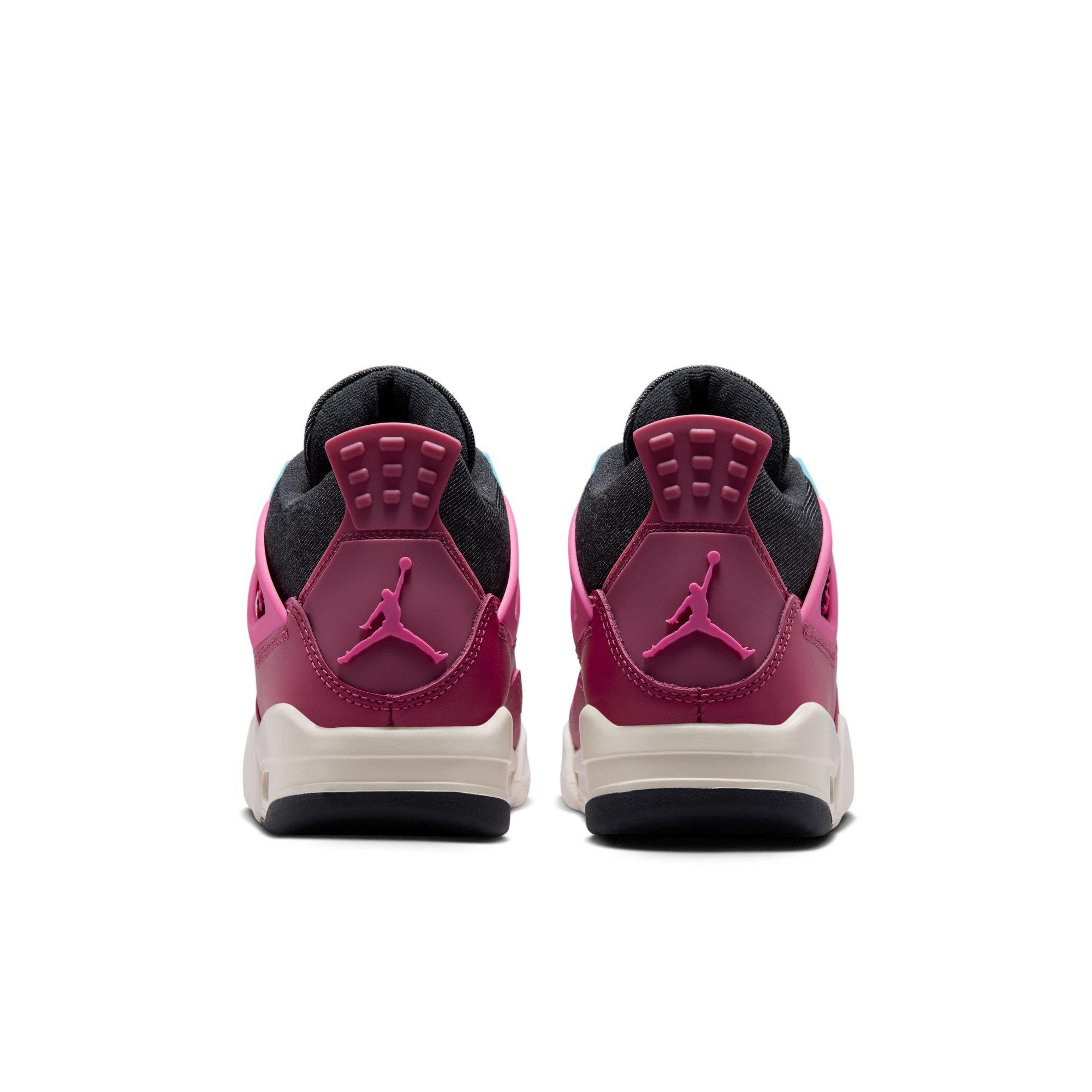 Jordan 4 Retro "She's A Star" Grade School Girls' Shoe - SWEET BEET/DESERT PINK/OFF NOIR/CHALK Thumbnail View 8