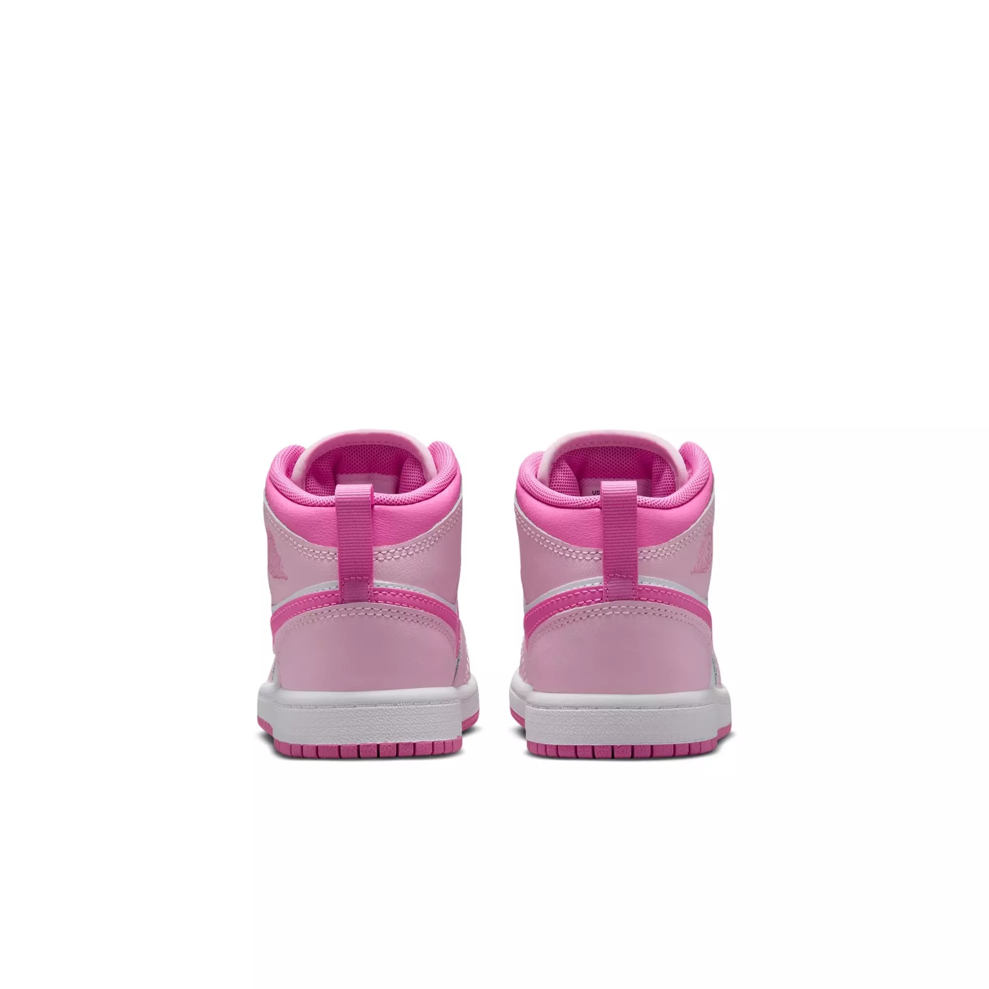 Jordan 1 Mid "Pink Foam/China Rose/White" Preschool Girls' Shoe - PINK