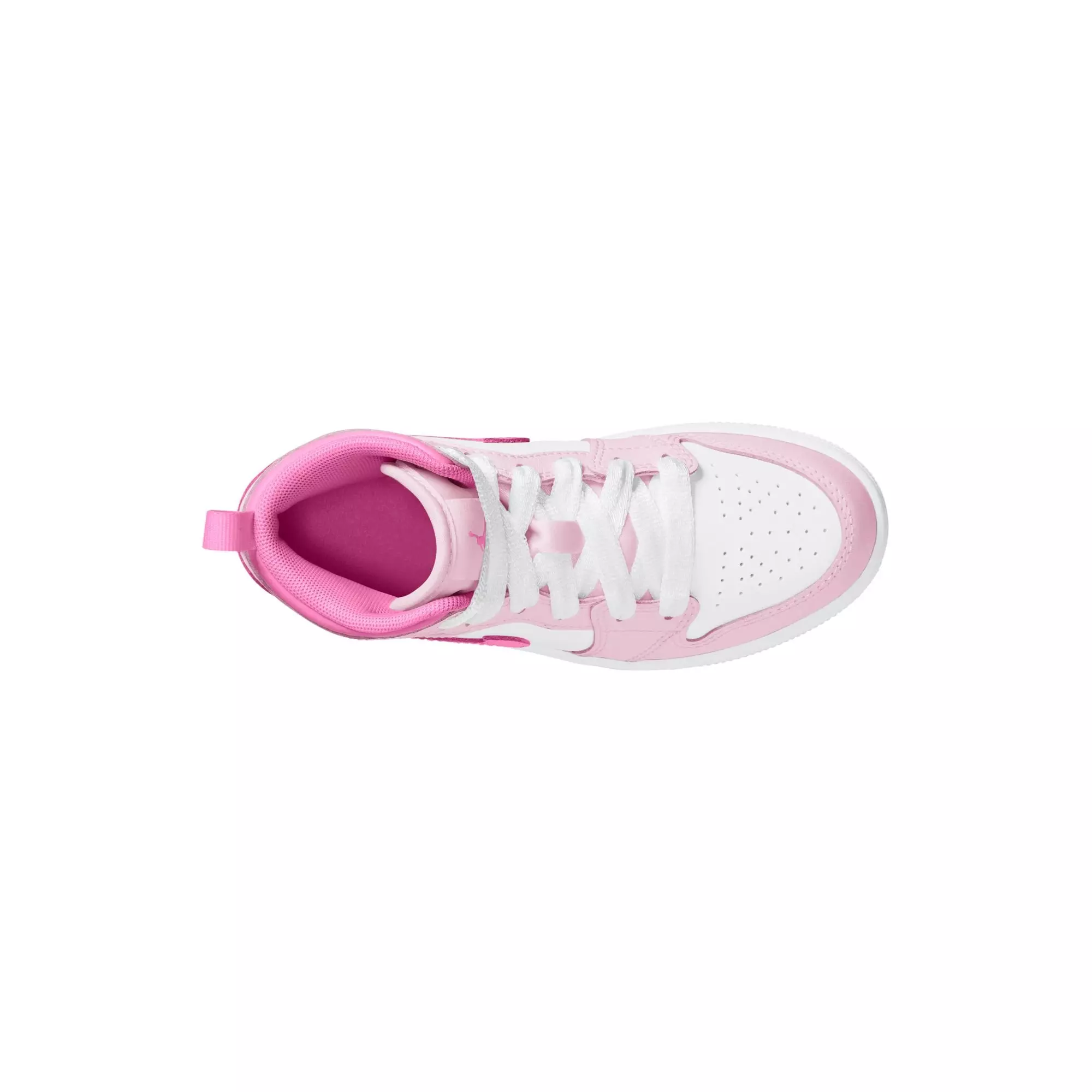 Jordan 1 Mid "Pink Foam/China Rose/White" Preschool Girls' Shoe - PINK