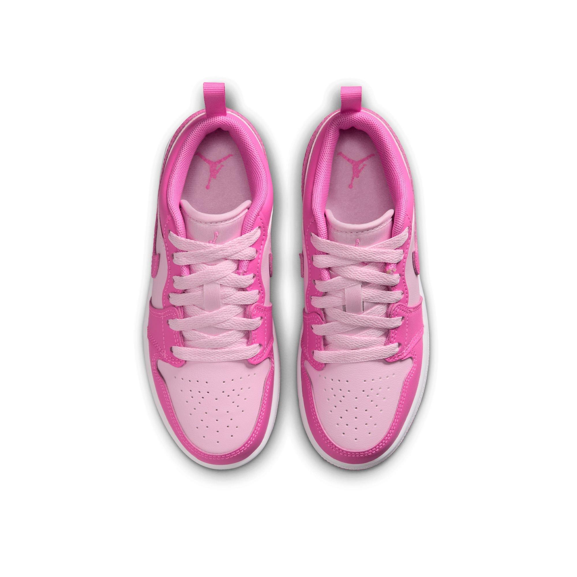 Jordan 1 Low "China Rose/Pink Foam/White" Preschool Girls' Shoe - PINK Thumbnail View 6