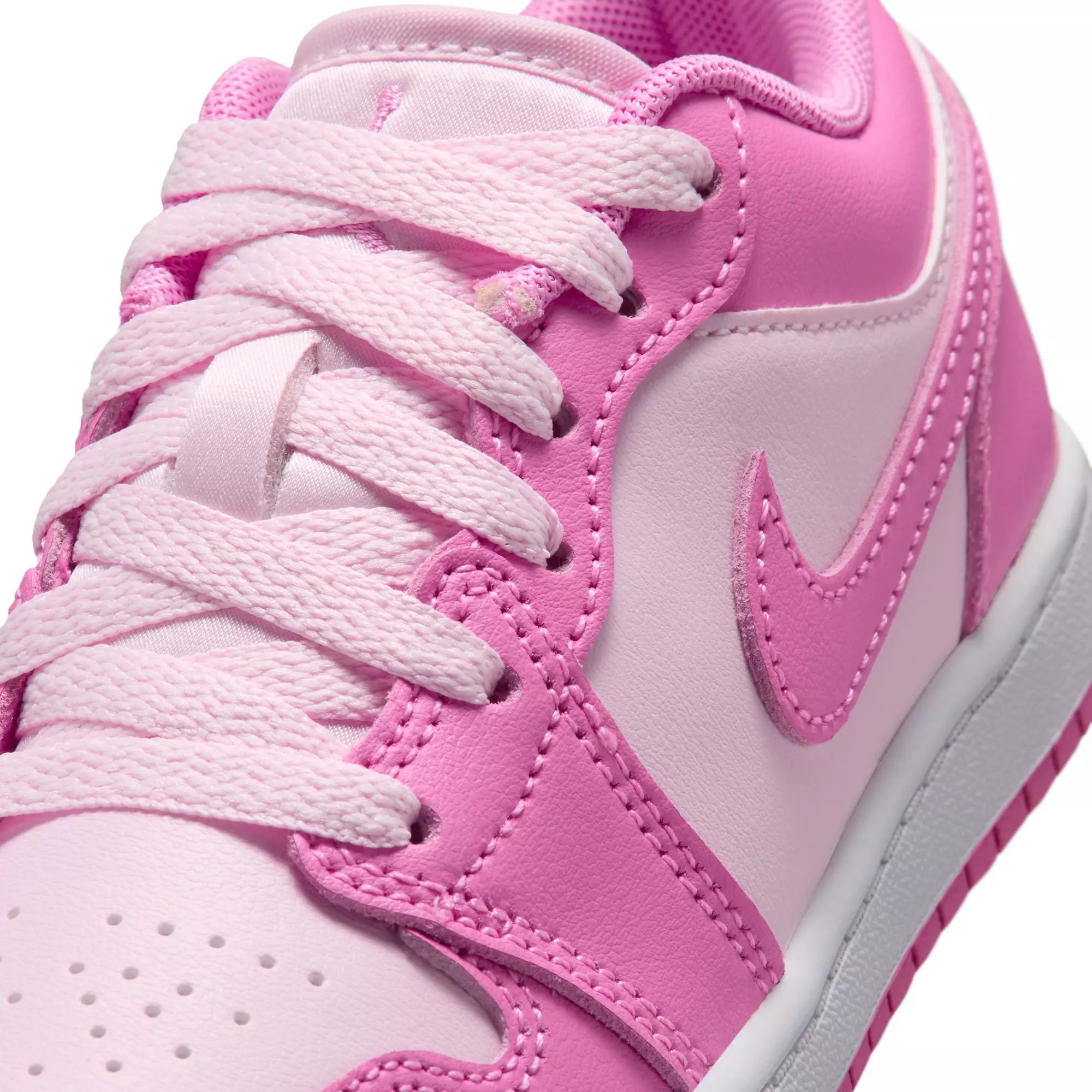 Jordan 1 Low "China Rose/Pink Foam/White" Preschool Girls' Shoe - PINK