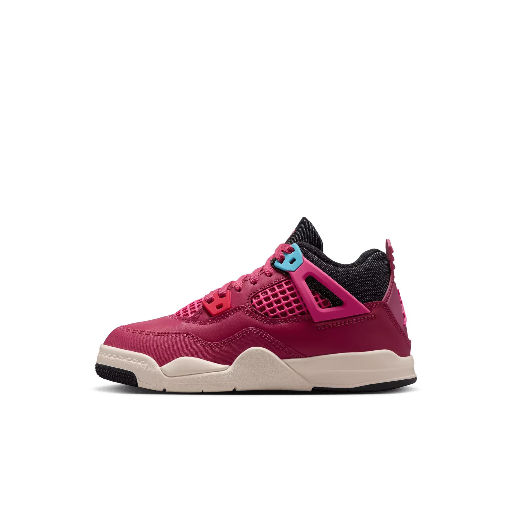 Jordan 4 Retro "She's A Star" Preschool Kids' Shoe - SWEET BEET/DESERT PINK/OFF NOIR/CHALK