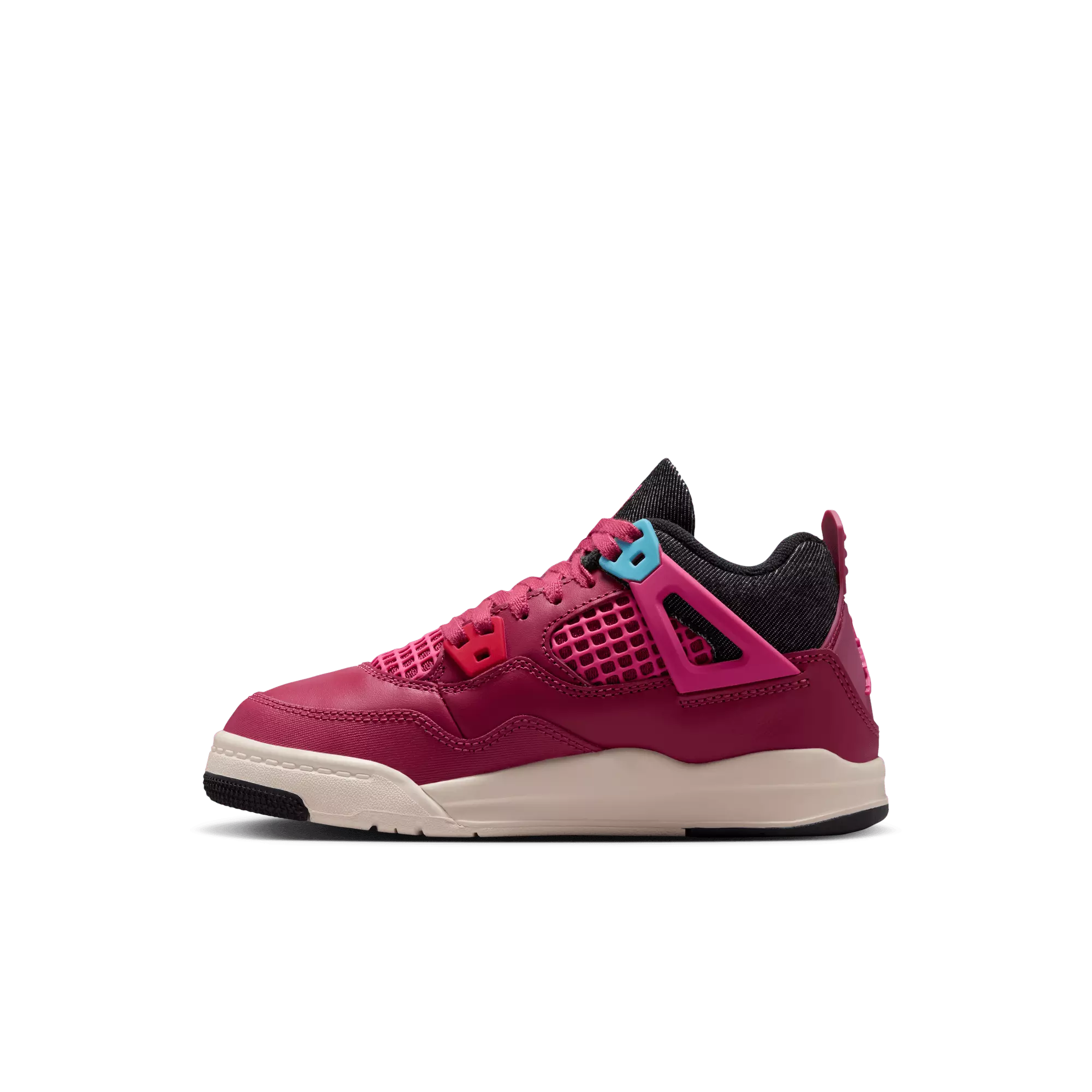 Jordan 4 Retro "She's A Star" Preschool Girls' Shoe - SWEET BEET/DESERT PINK/OFF NOIR/CHALK