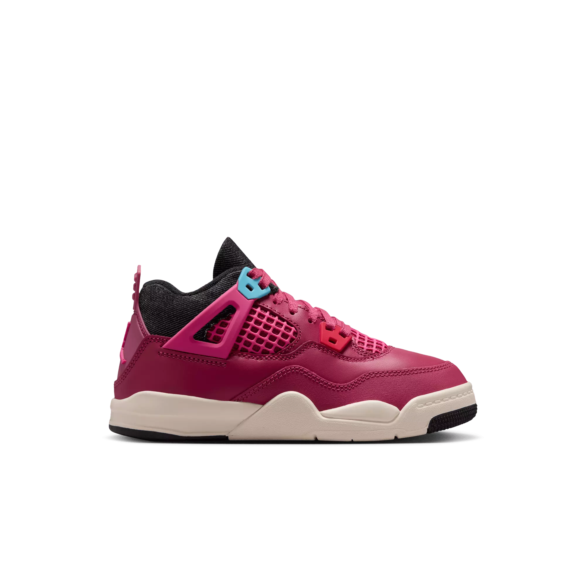 Jordan 4 Retro "She's A Star" Preschool Kids' Shoe - SWEET BEET/DESERT PINK/OFF NOIR/CHALK