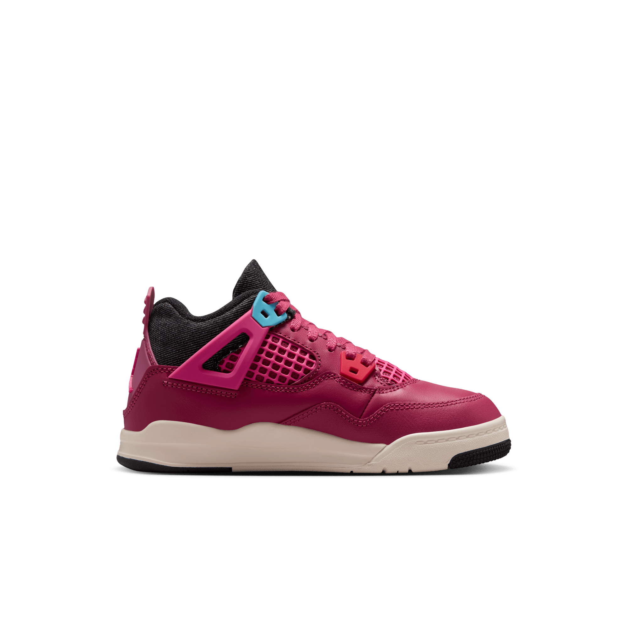 Jordan 4 Retro "She's A Star" Preschool Kids' Shoe - SWEET BEET/DESERT PINK/OFF NOIR/CHALK Thumbnail View 3