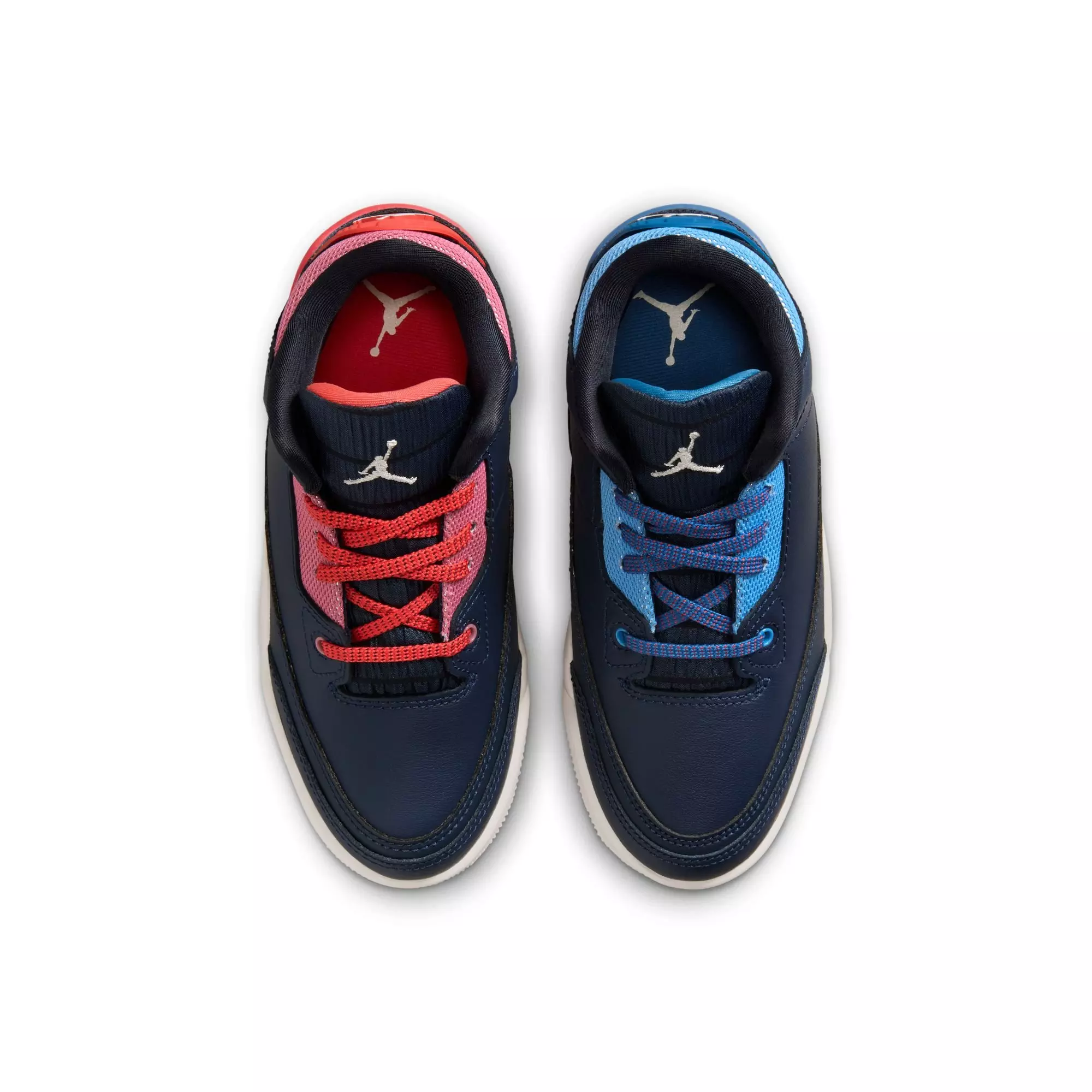Jordan 3 Retro "Sports Renaissance" Preschool Kids' Shoe - OBSIDIAN/CHALK/TRACK RED