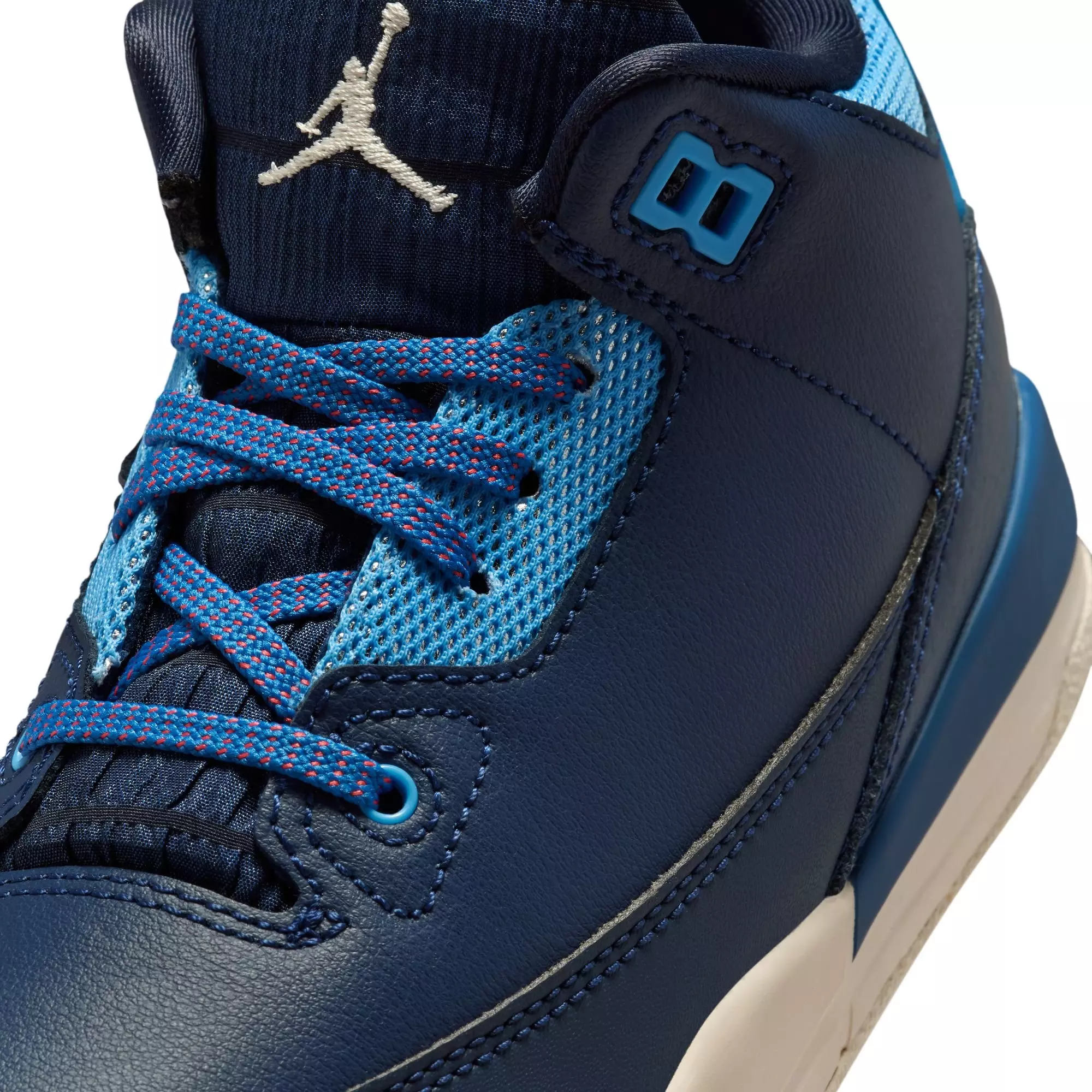 Jordan 3 Retro "Sports Renaissance" Preschool Kids' Shoe - OBSIDIAN/CHALK/TRACK RED