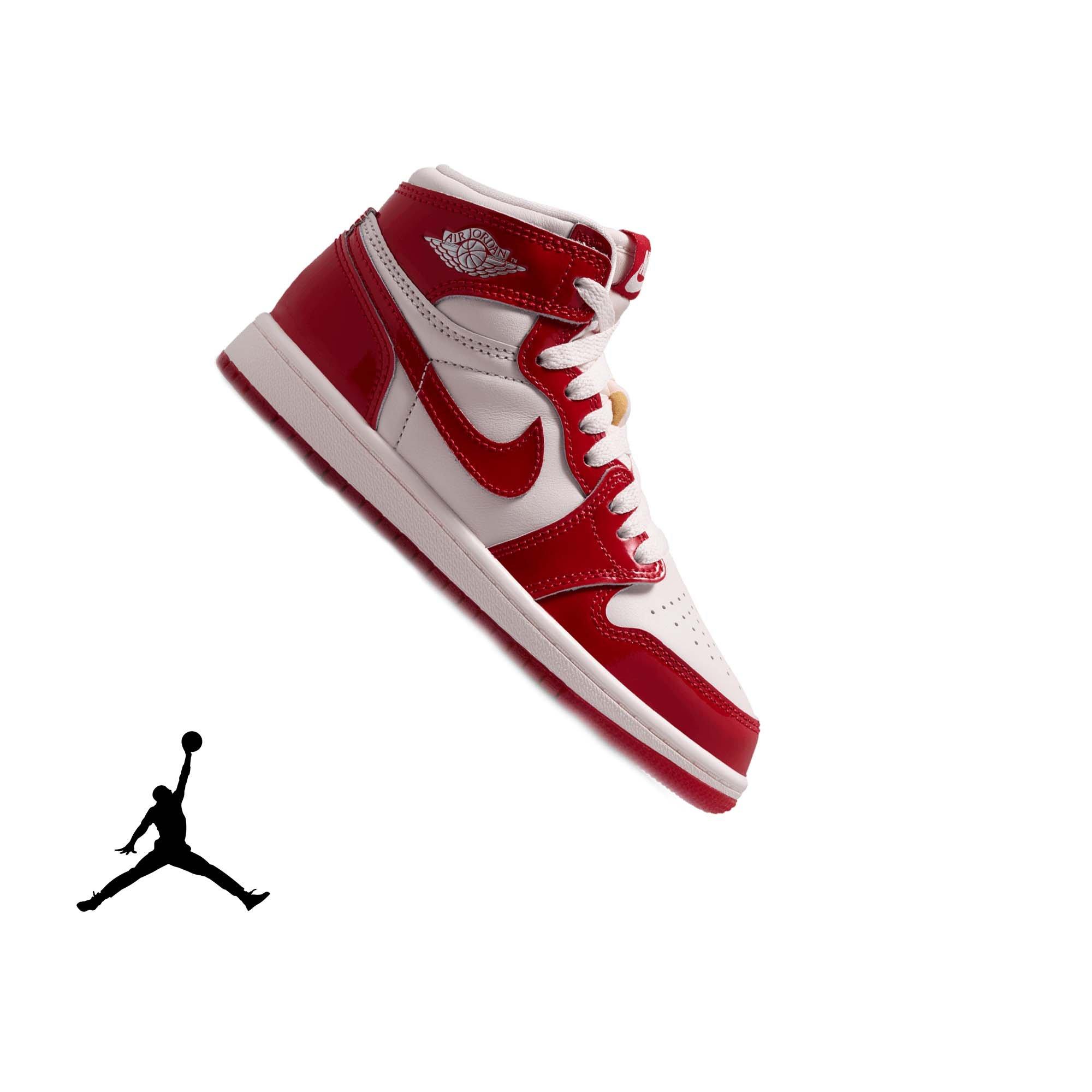 Jordan 1 Retro High OG "Nails & Grails" Preschool Kids' Shoe - UNIVERSITY RED/METALLIC SILVER
