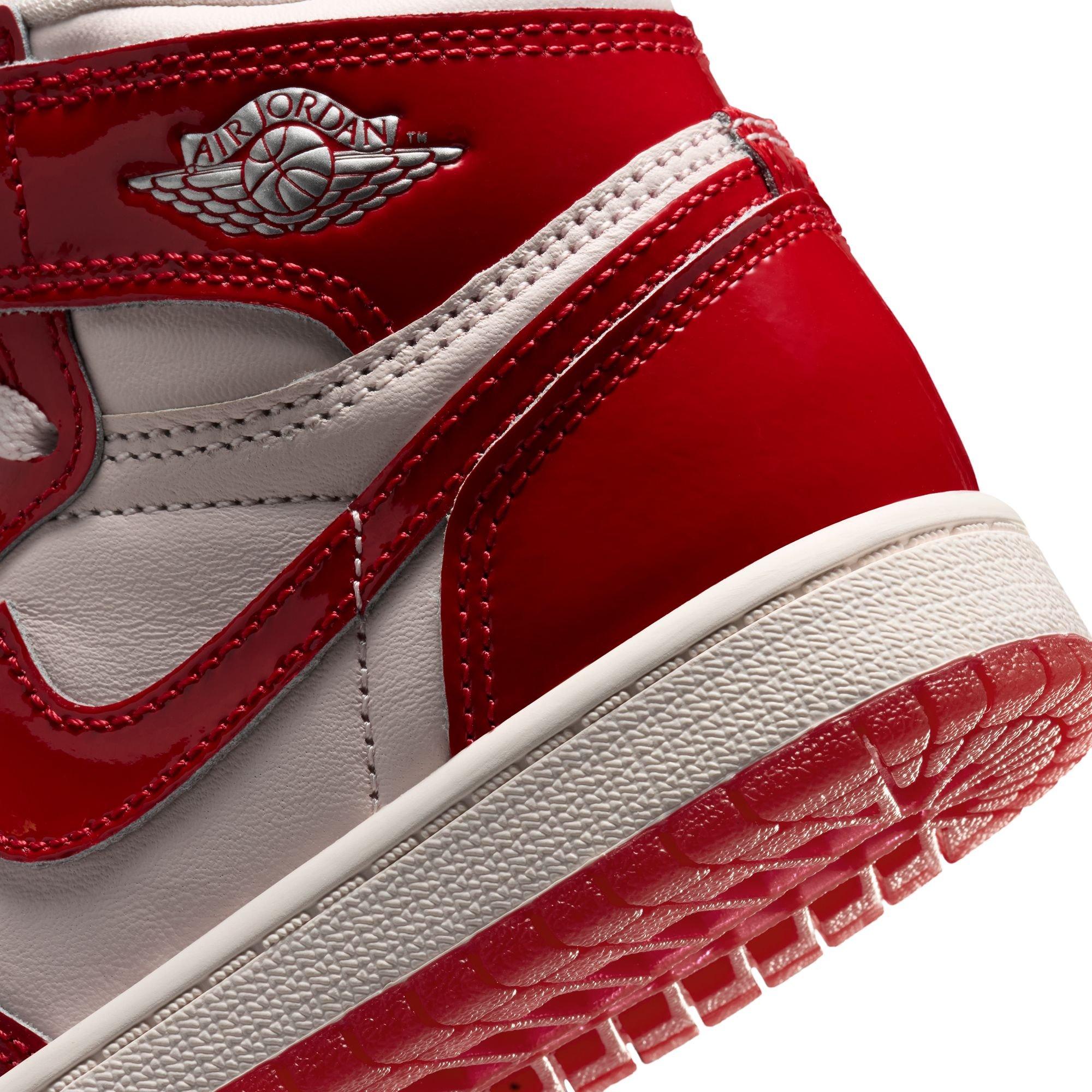 Jordan 1 Retro High OG "Nails & Grails" Preschool Kids' Shoe - UNIVERSITY RED/METALLIC SILVER