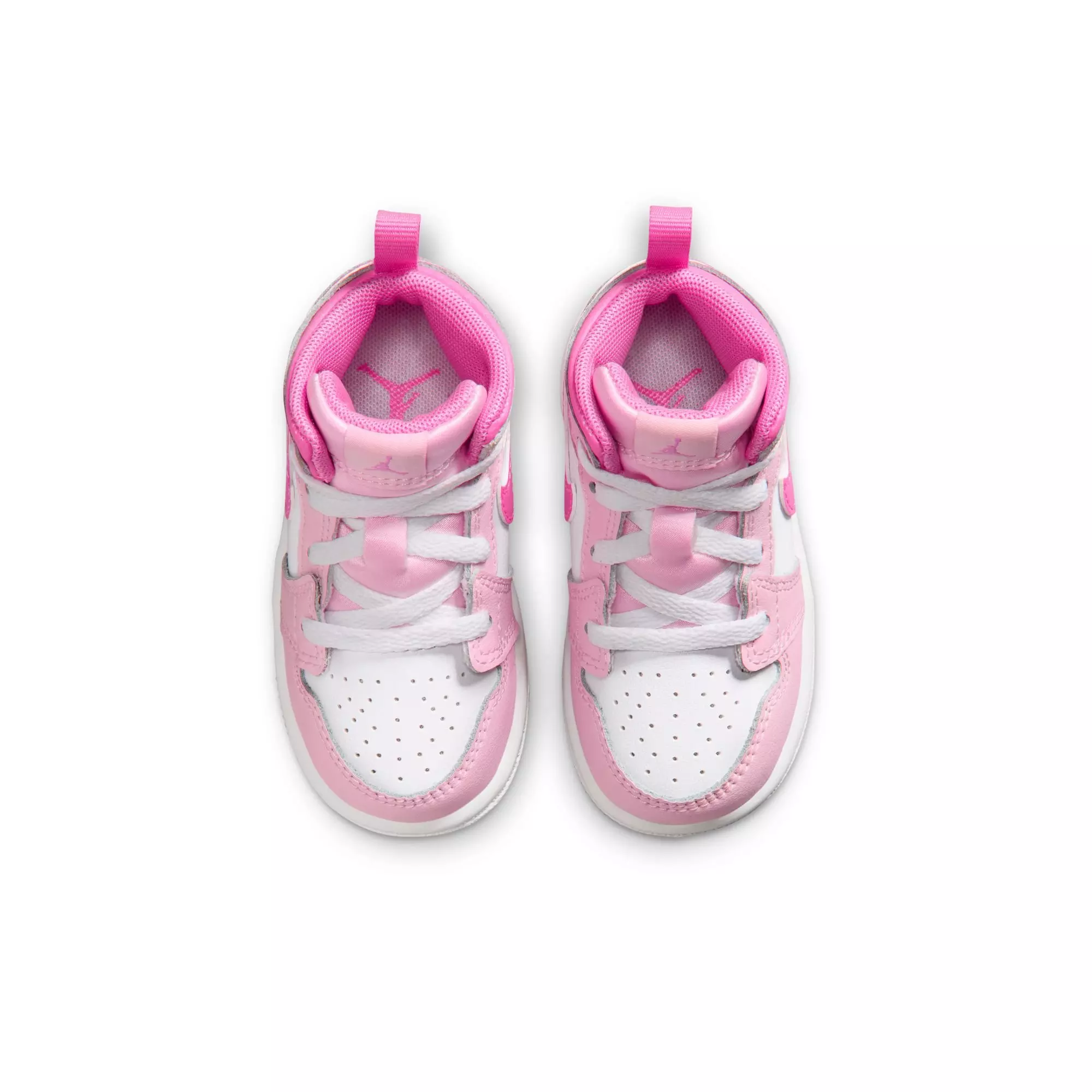 Jordan 1 Mid "Pink Foam/China Rose/White" Toddler Girls' Shoe - PINK